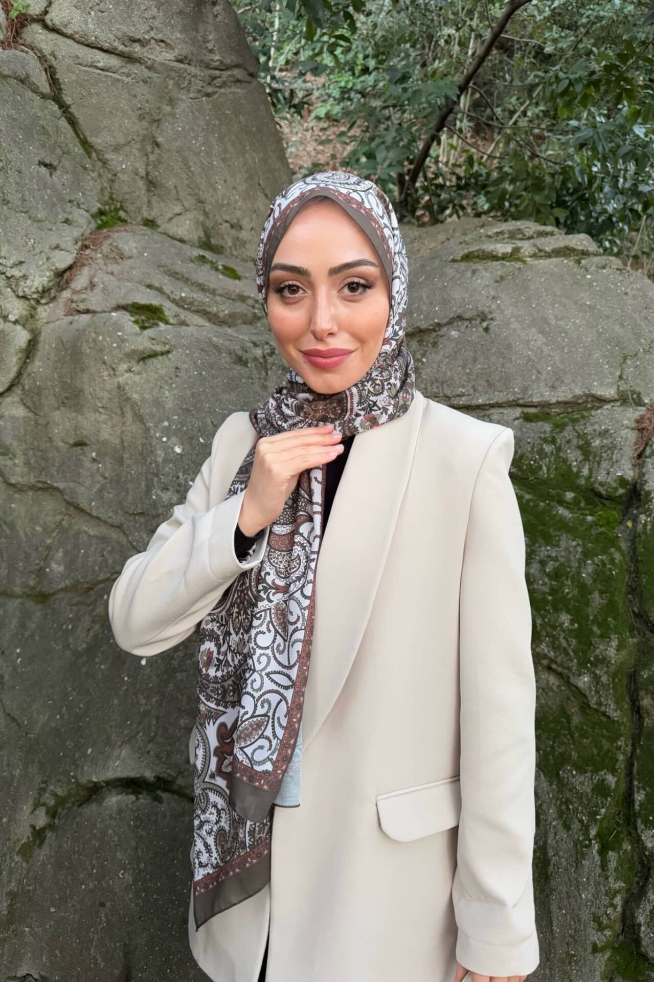 Etnik Desen Retro Soft Şal