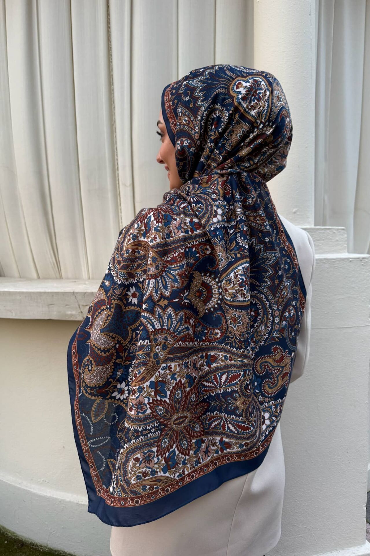 Etnik Desen Retro Soft Şal