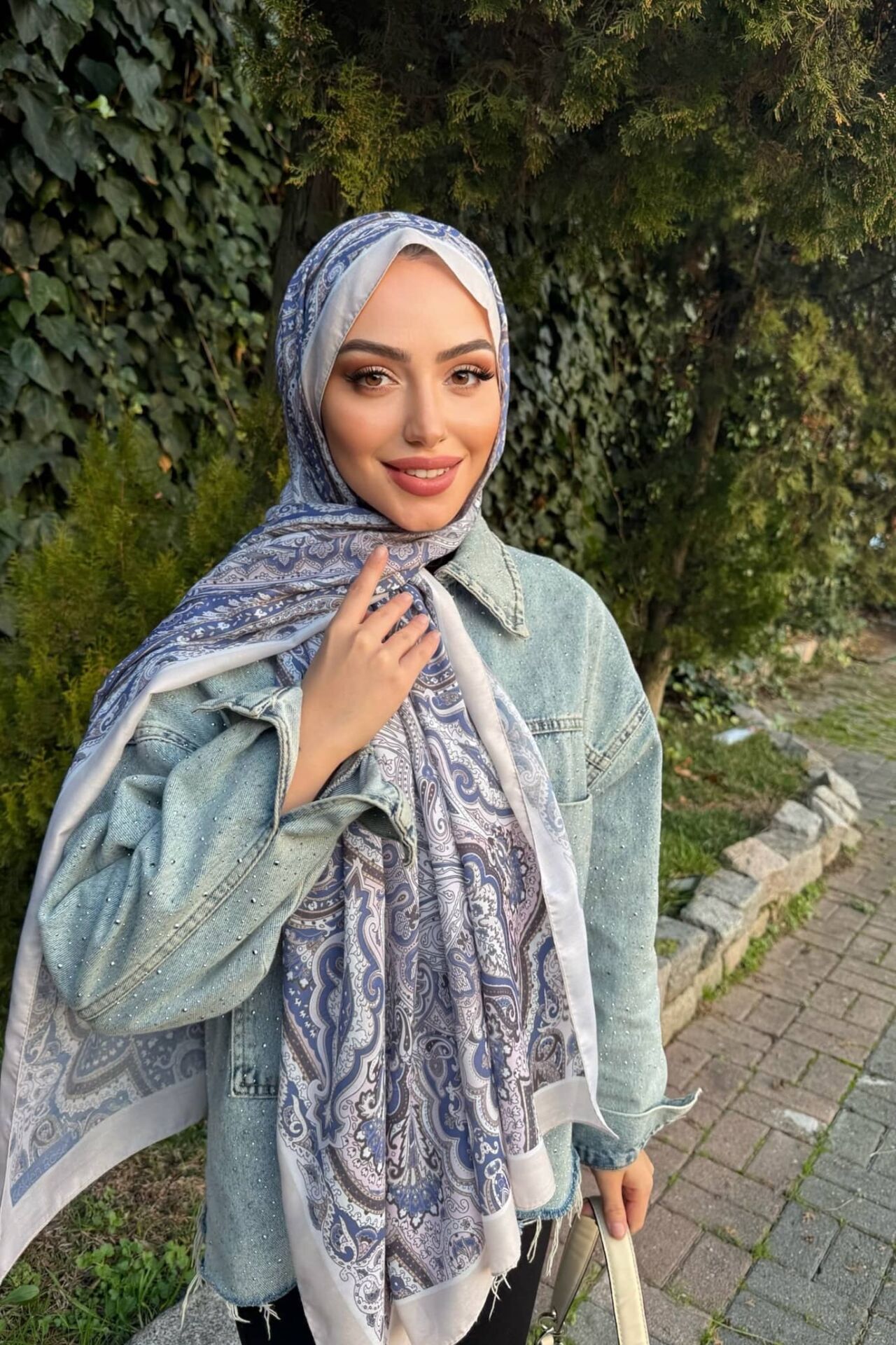 Etnik Desen Retro Soft Şal