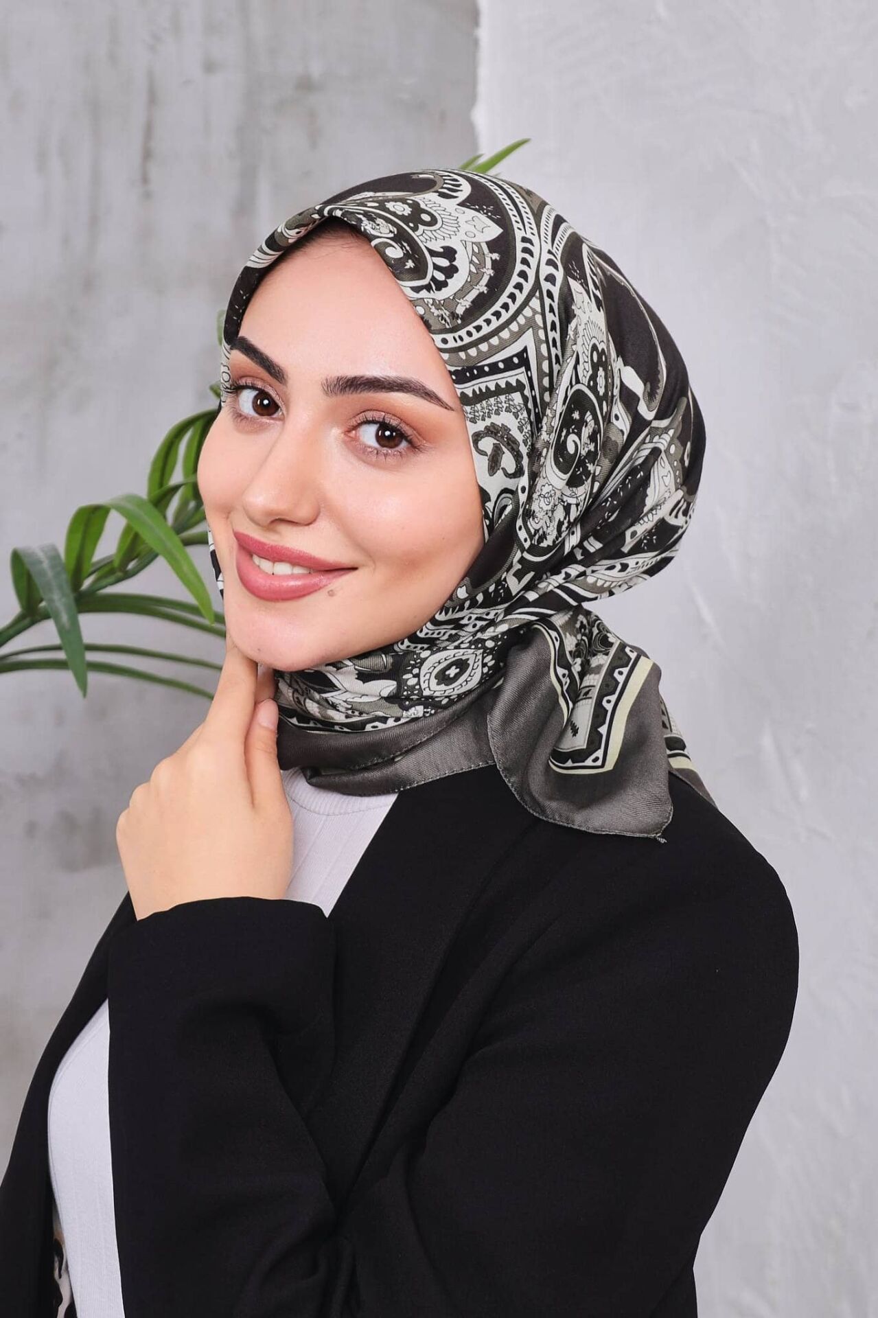 Etnik Desen Retro Soft Eşarp