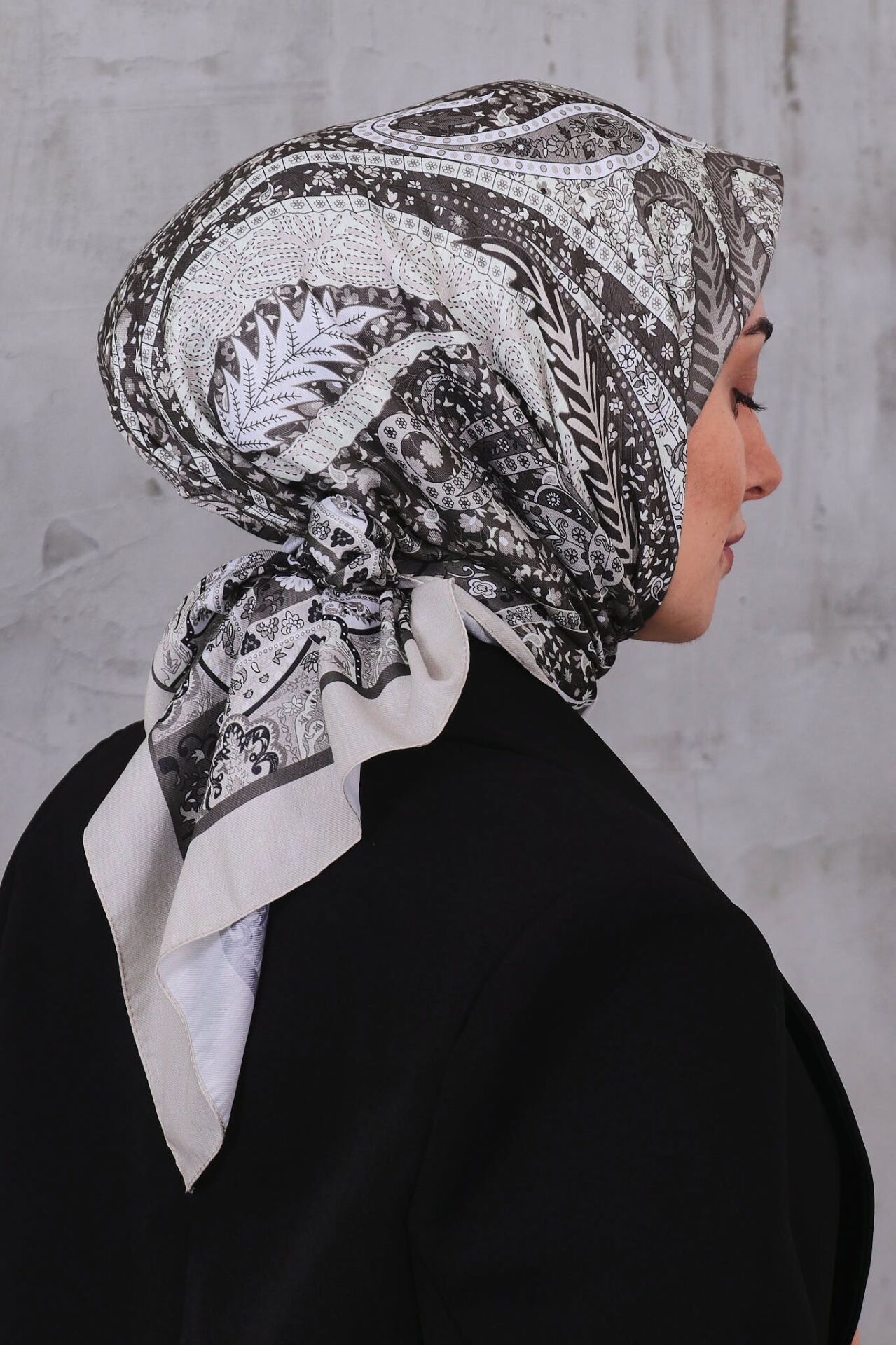 Etnik Desen Retro Soft Eşarp