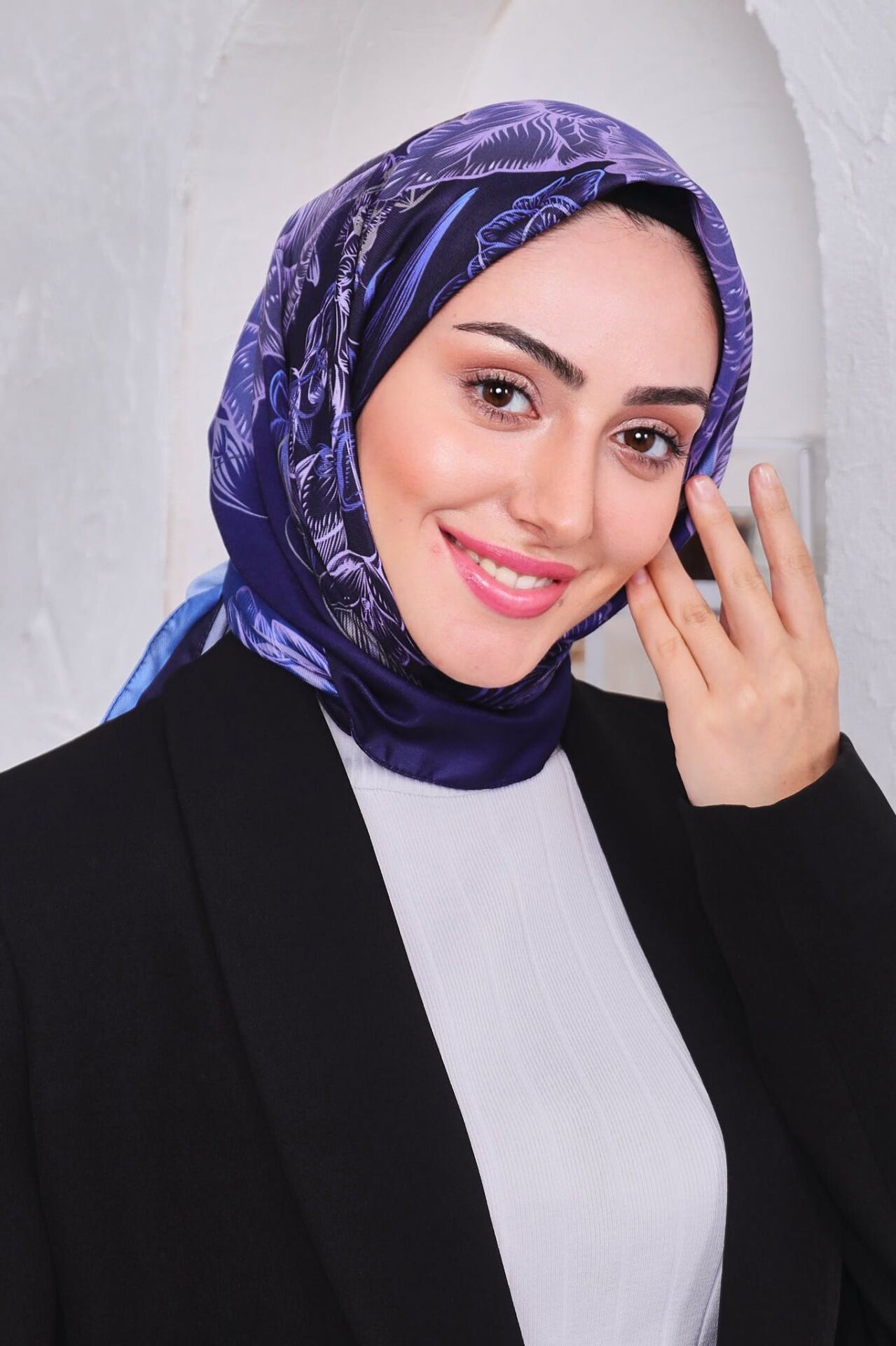 Etnik Desen Retro Soft Eşarp