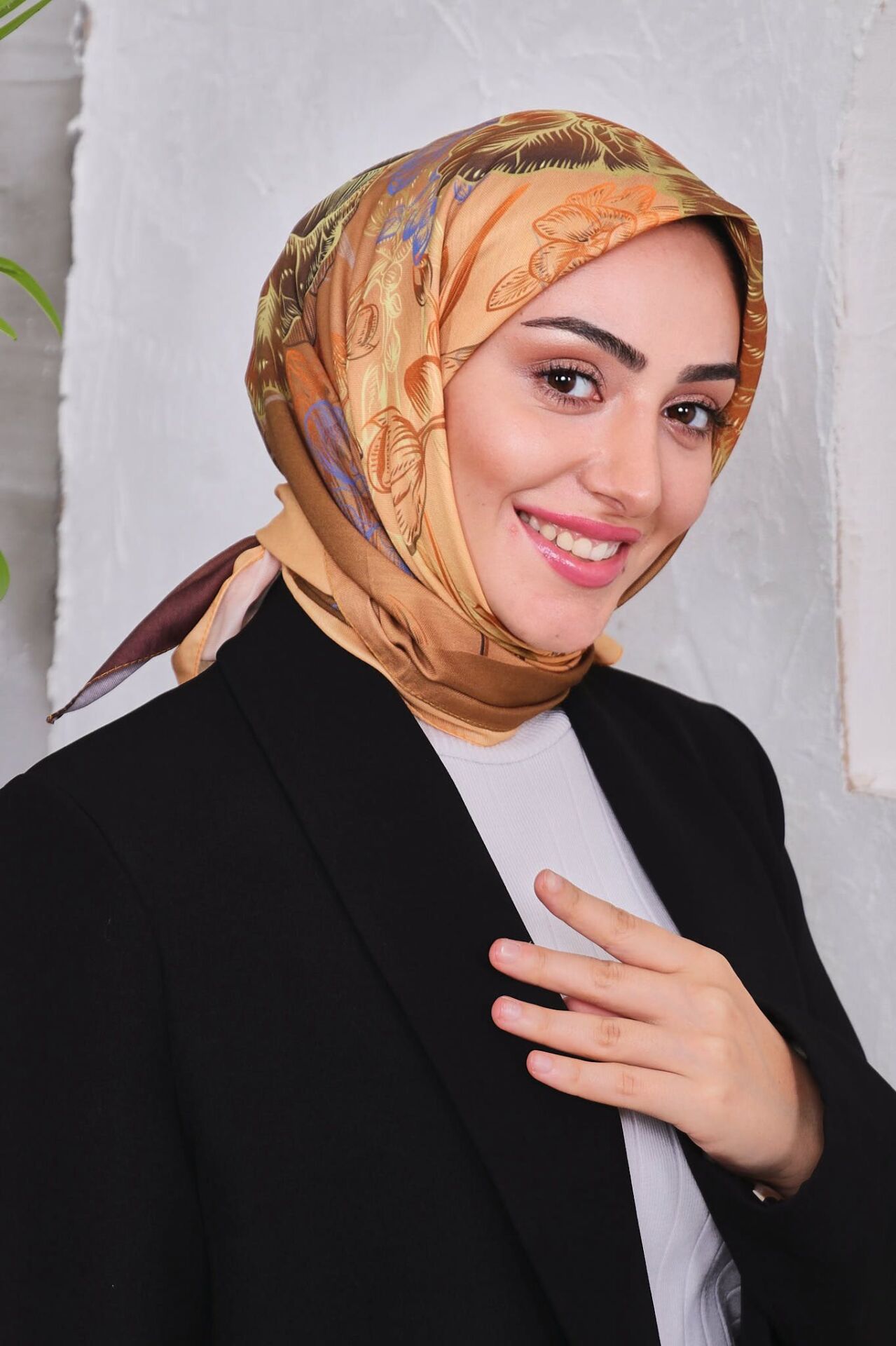 Çiçek Desen Soft Eşarp