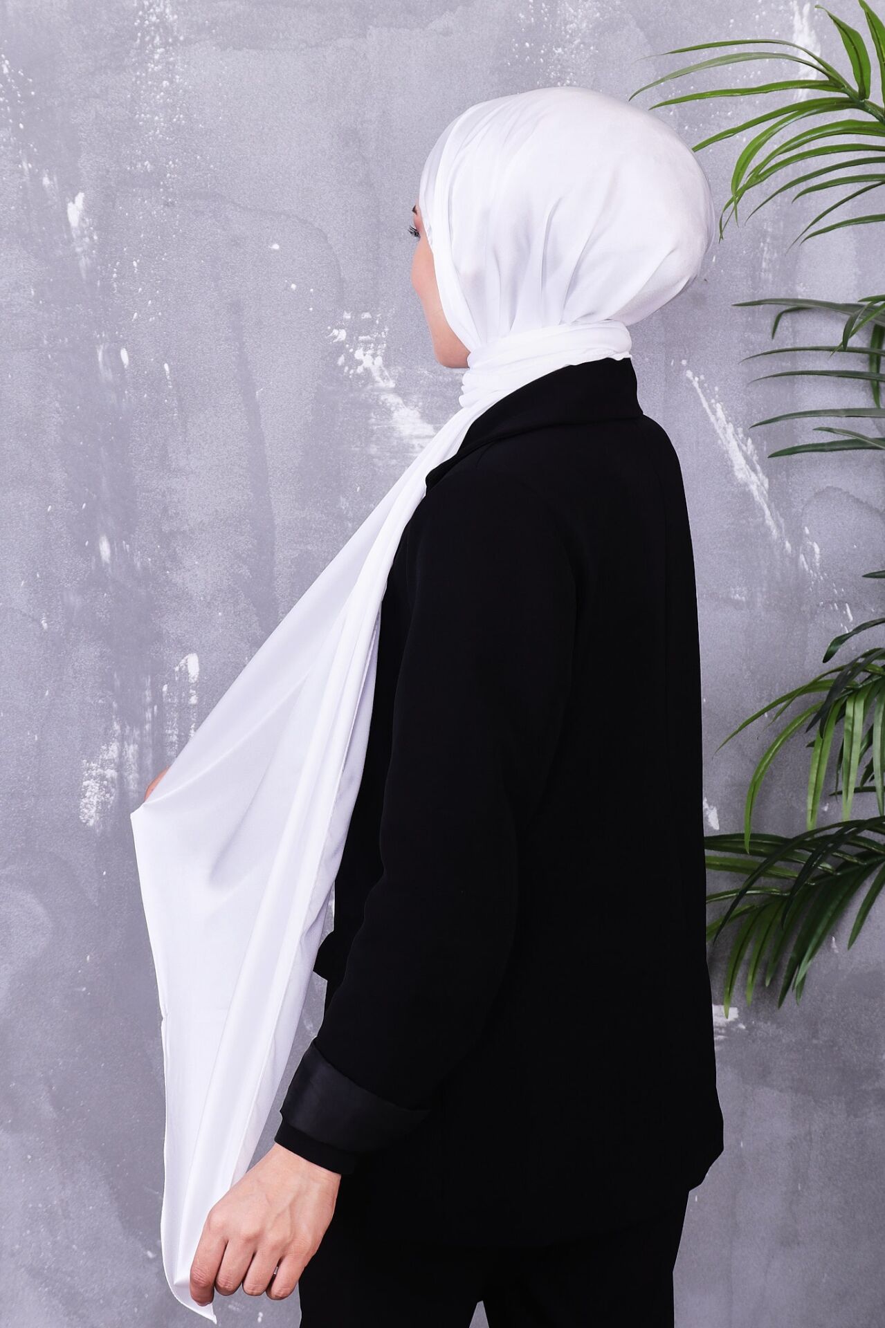 Kumsal Lüks Saten Parlak Abiye Şal