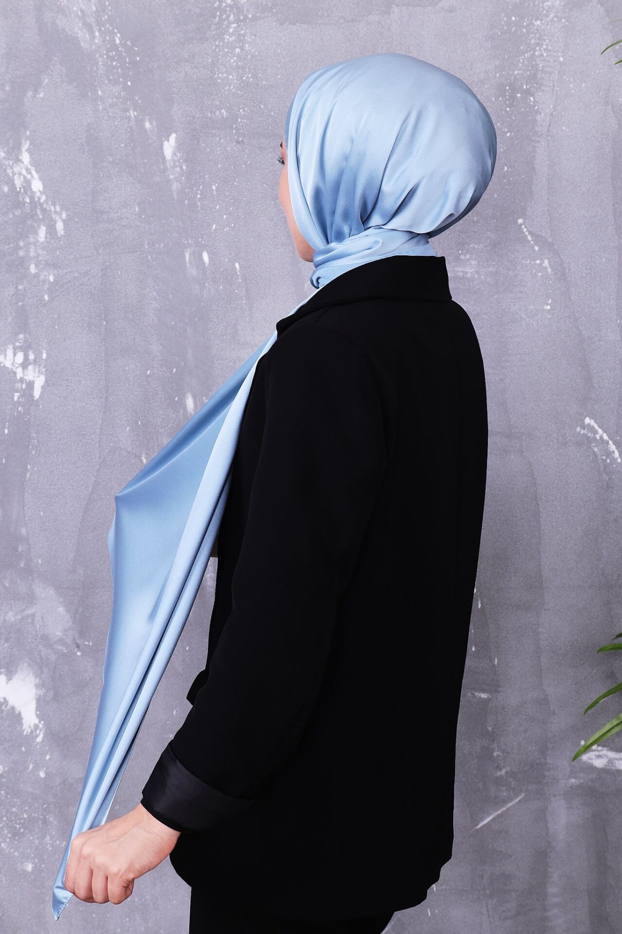 Kumsal Lüks Saten Parlak Abiye Şal