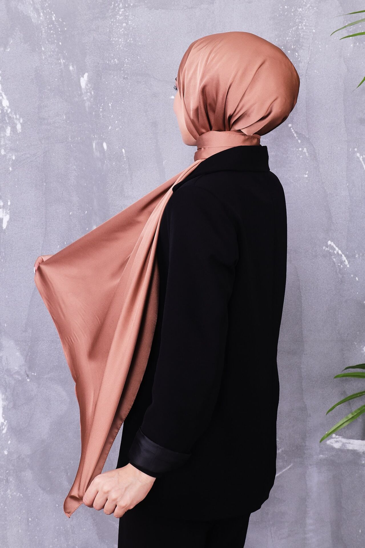 Kumsal Lüks Saten Parlak Abiye Şal