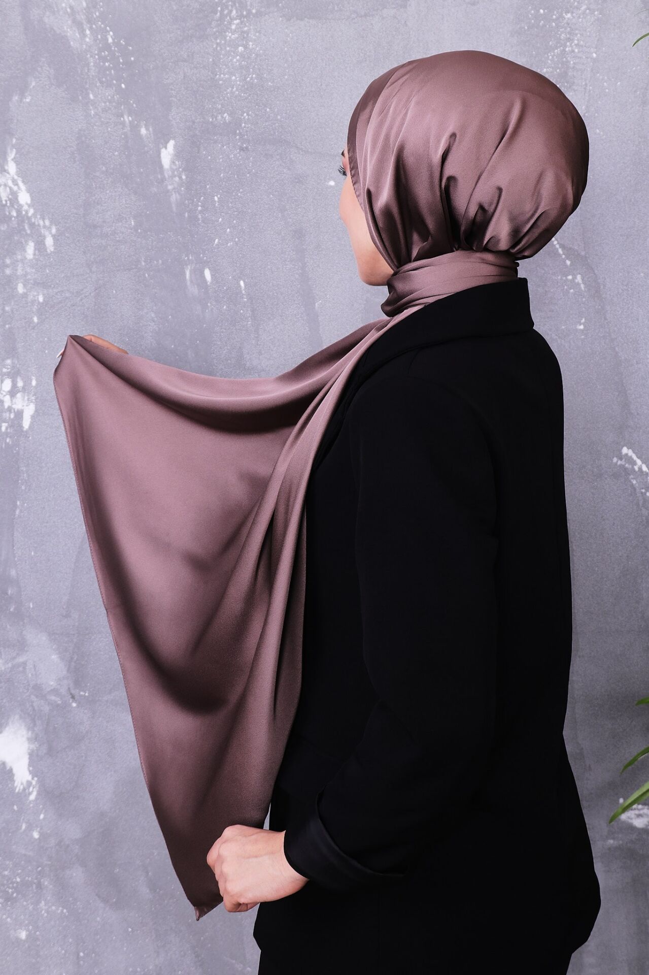 Kumsal Lüks Saten Parlak Abiye Şal