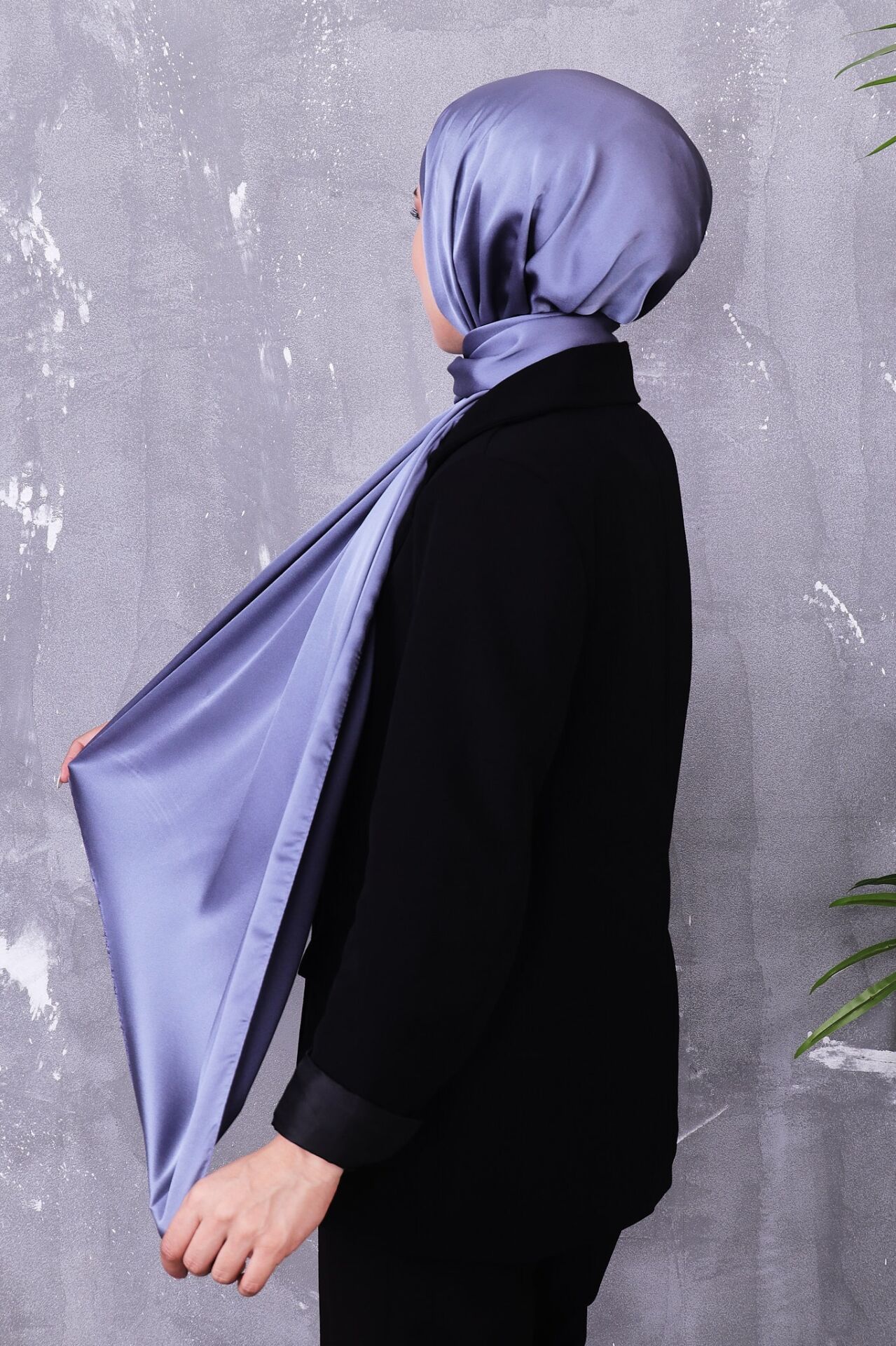 Kumsal Lüks Saten Parlak Abiye Şal