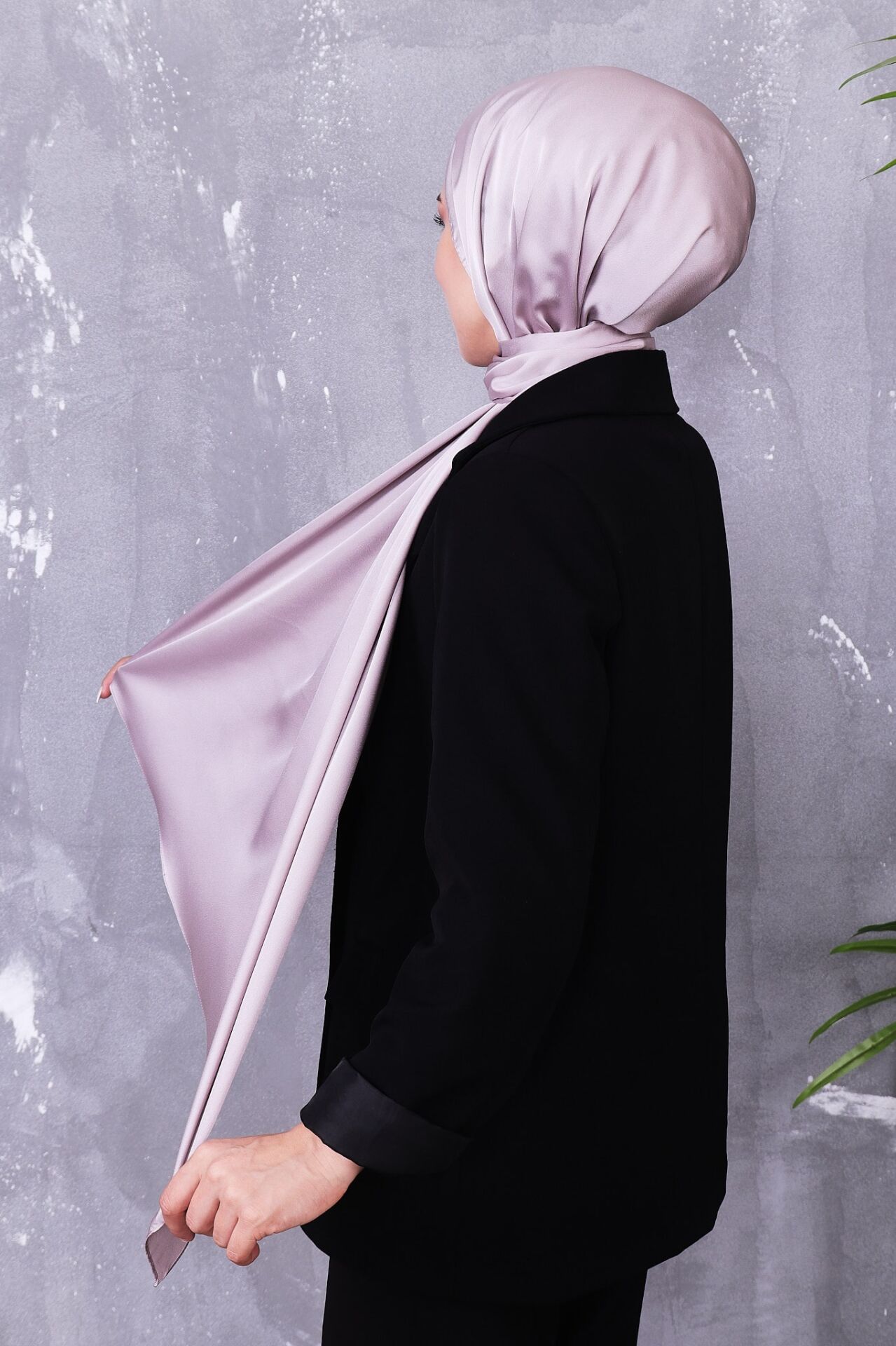 Kumsal Lüks Saten Parlak Abiye Şal