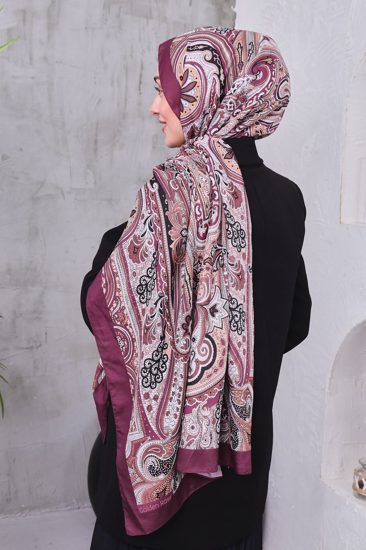 Etnik Desen Retro Soft Şal