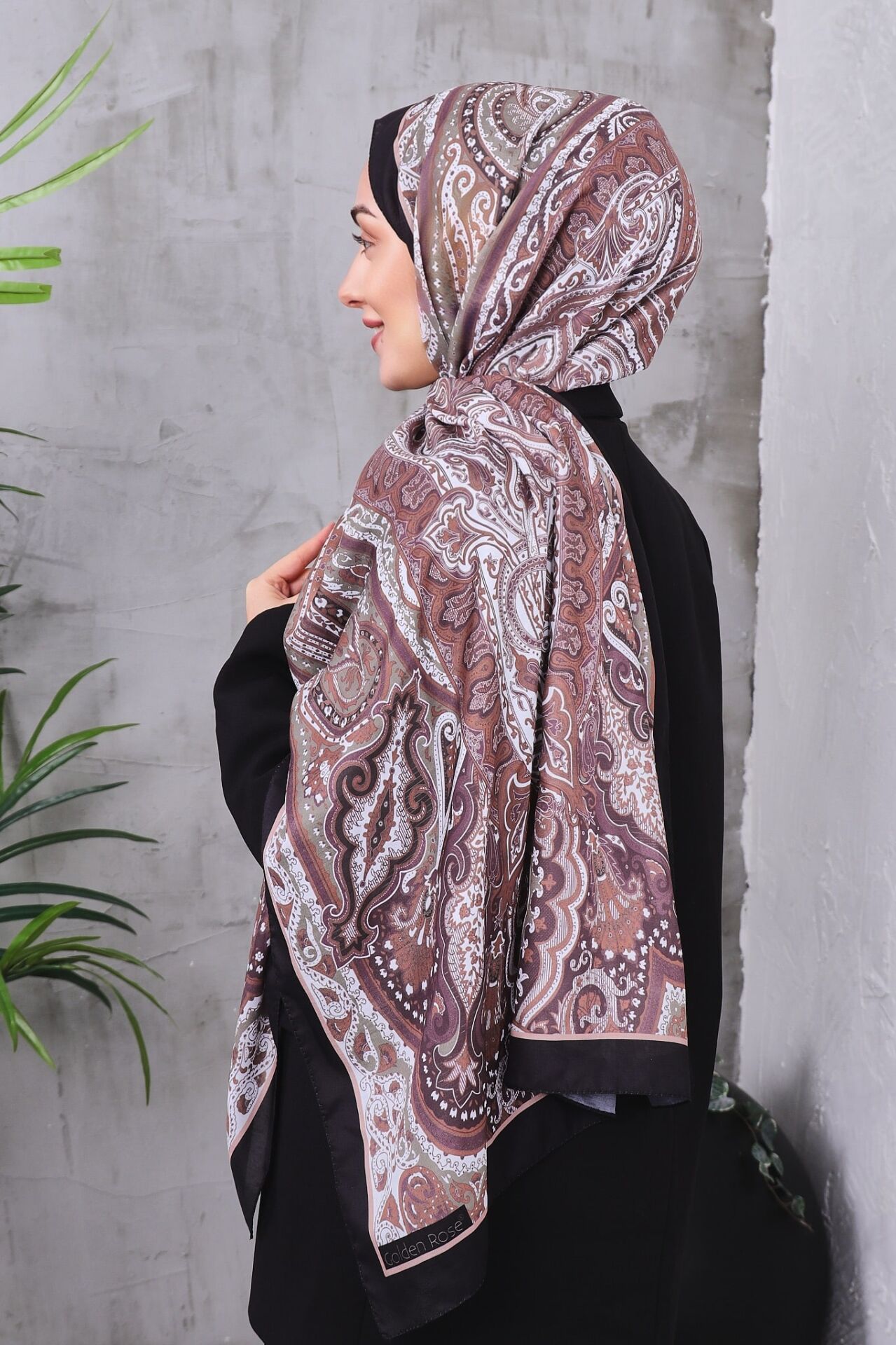 Etnik Desen Retro Soft Şal