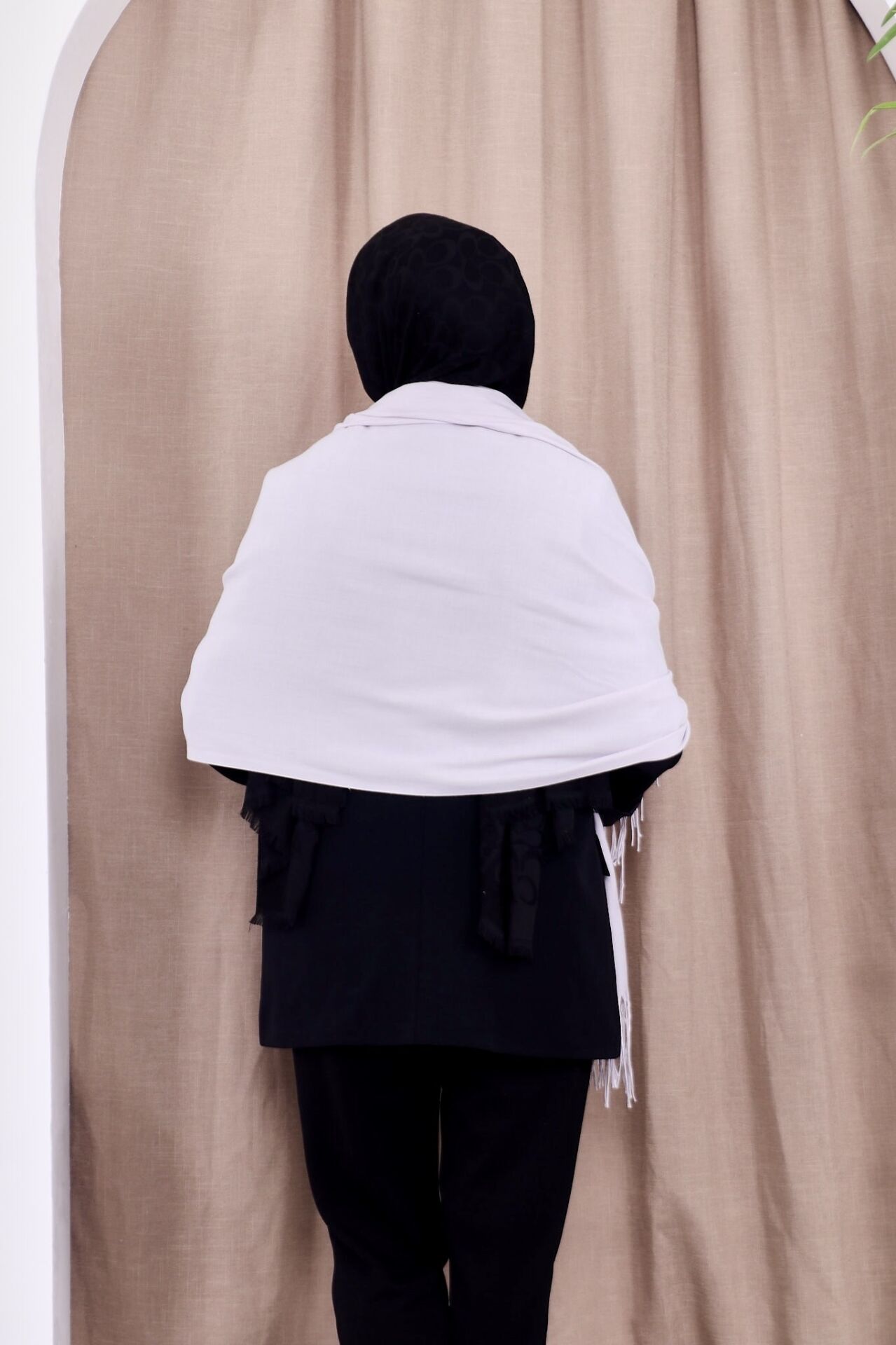 Pamuksu Pashmina Omuz Şalı Atkı