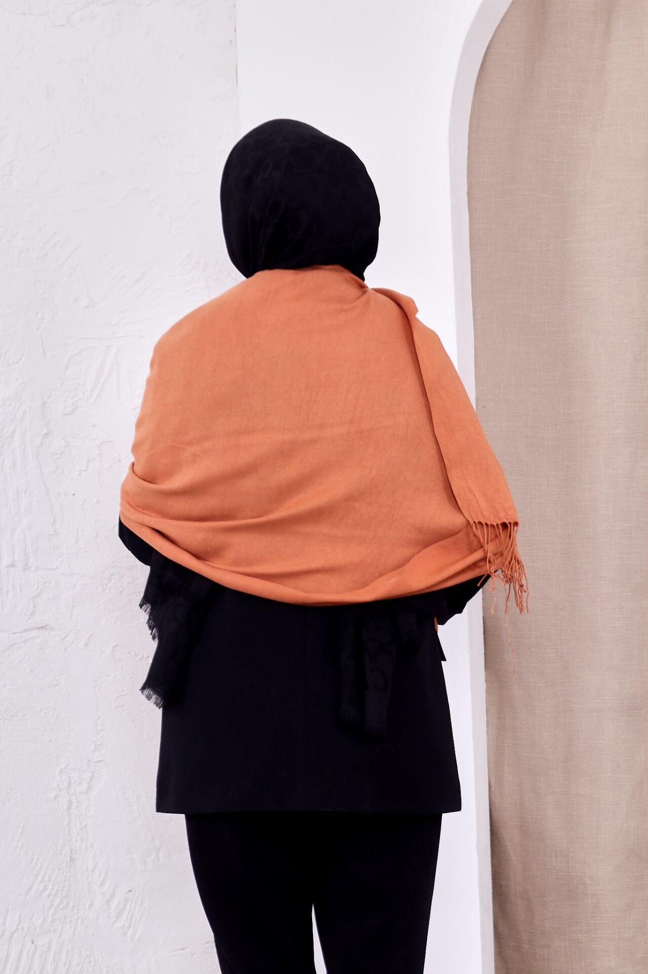 Pamuksu Pashmina Omuz Şalı Atkı