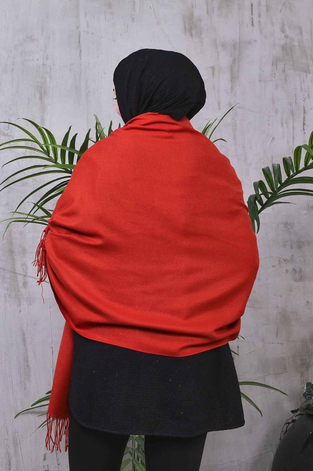 Pamuksu Pashmina Omuz Şalı Atkı