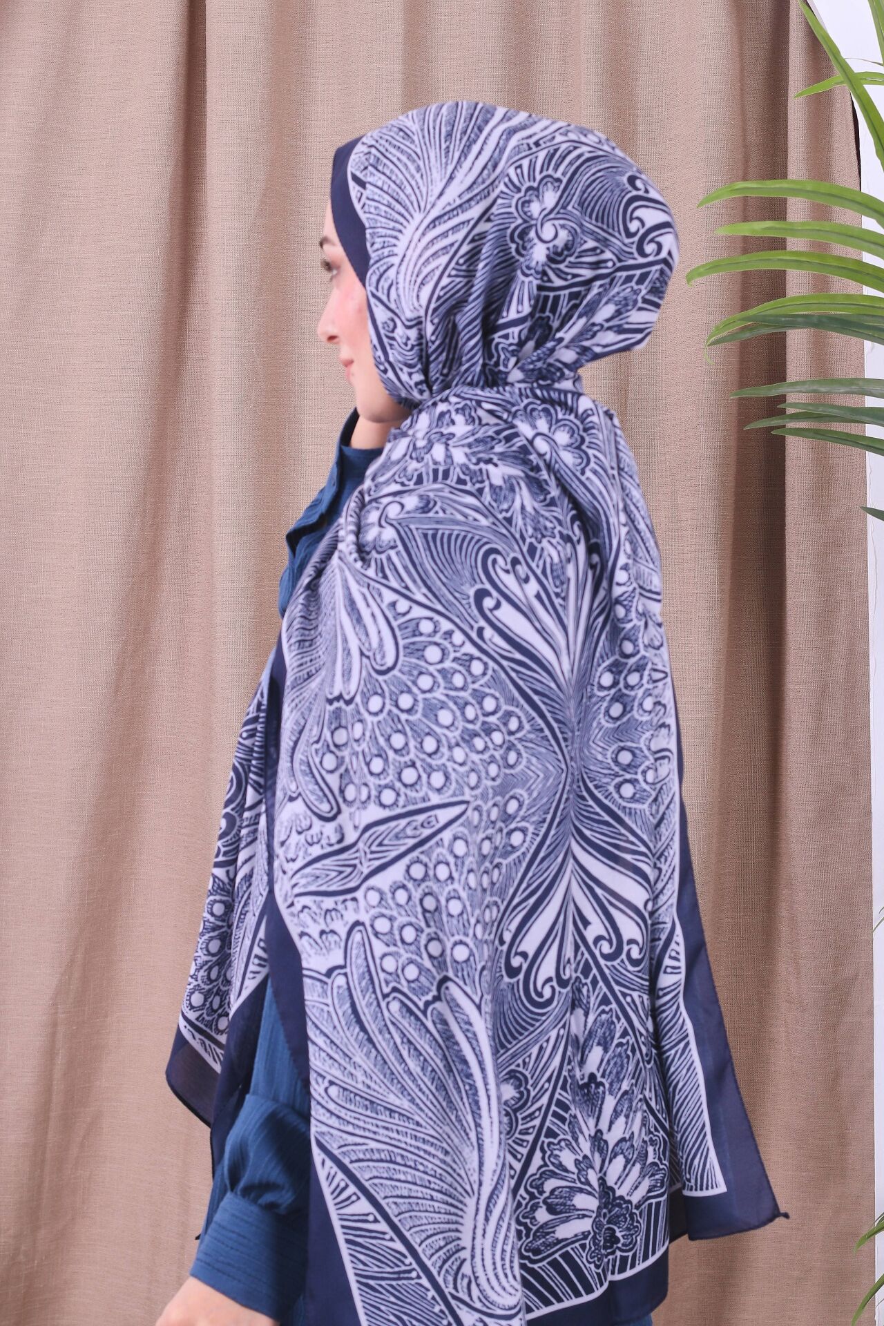 Etnik Desen Retro Soft Şal