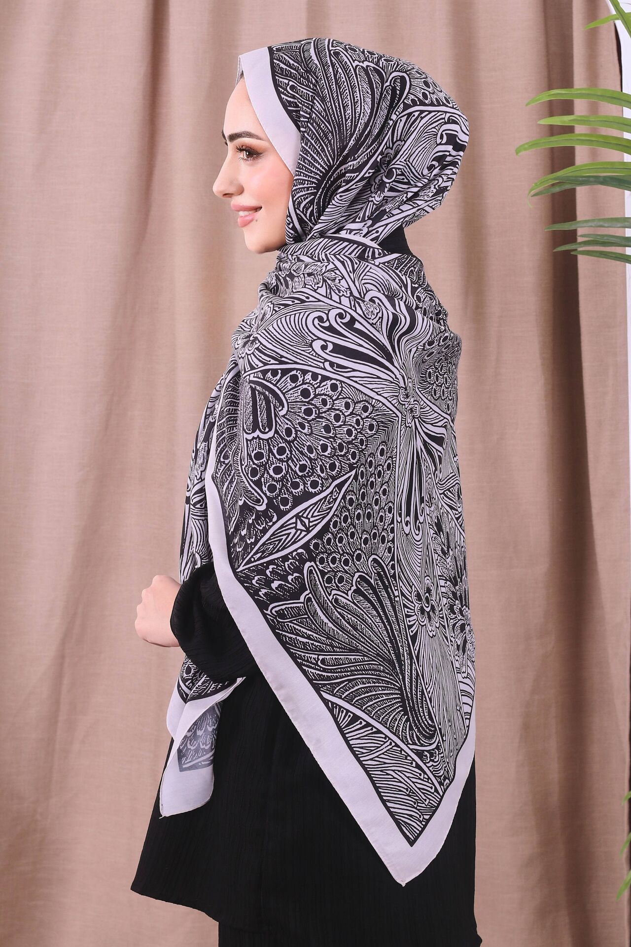 Etnik Desen Retro Soft Şal