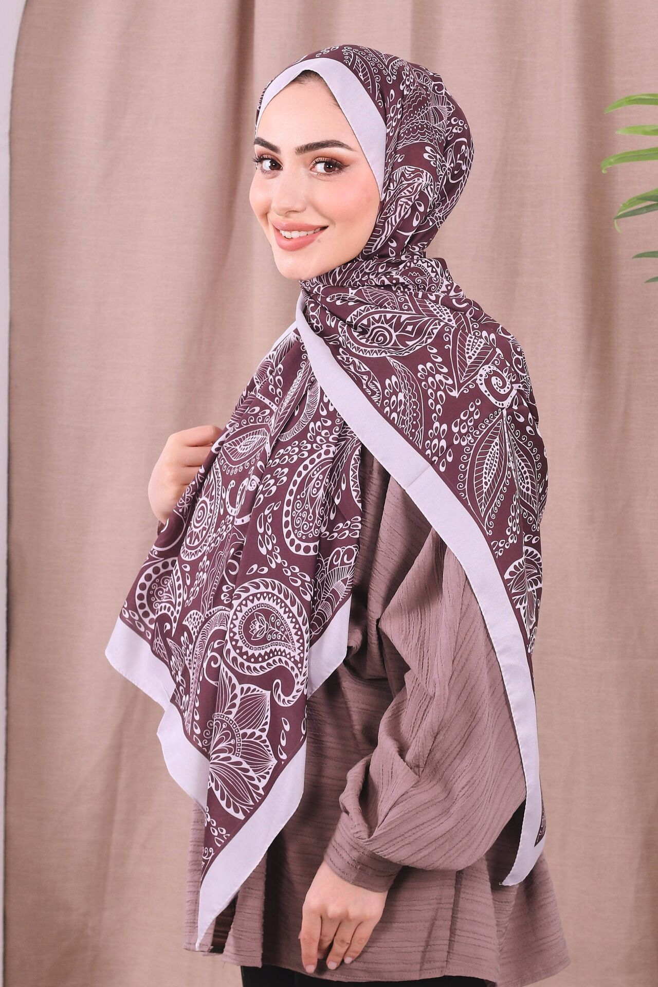 Etnik Desen Retro Soft Şal