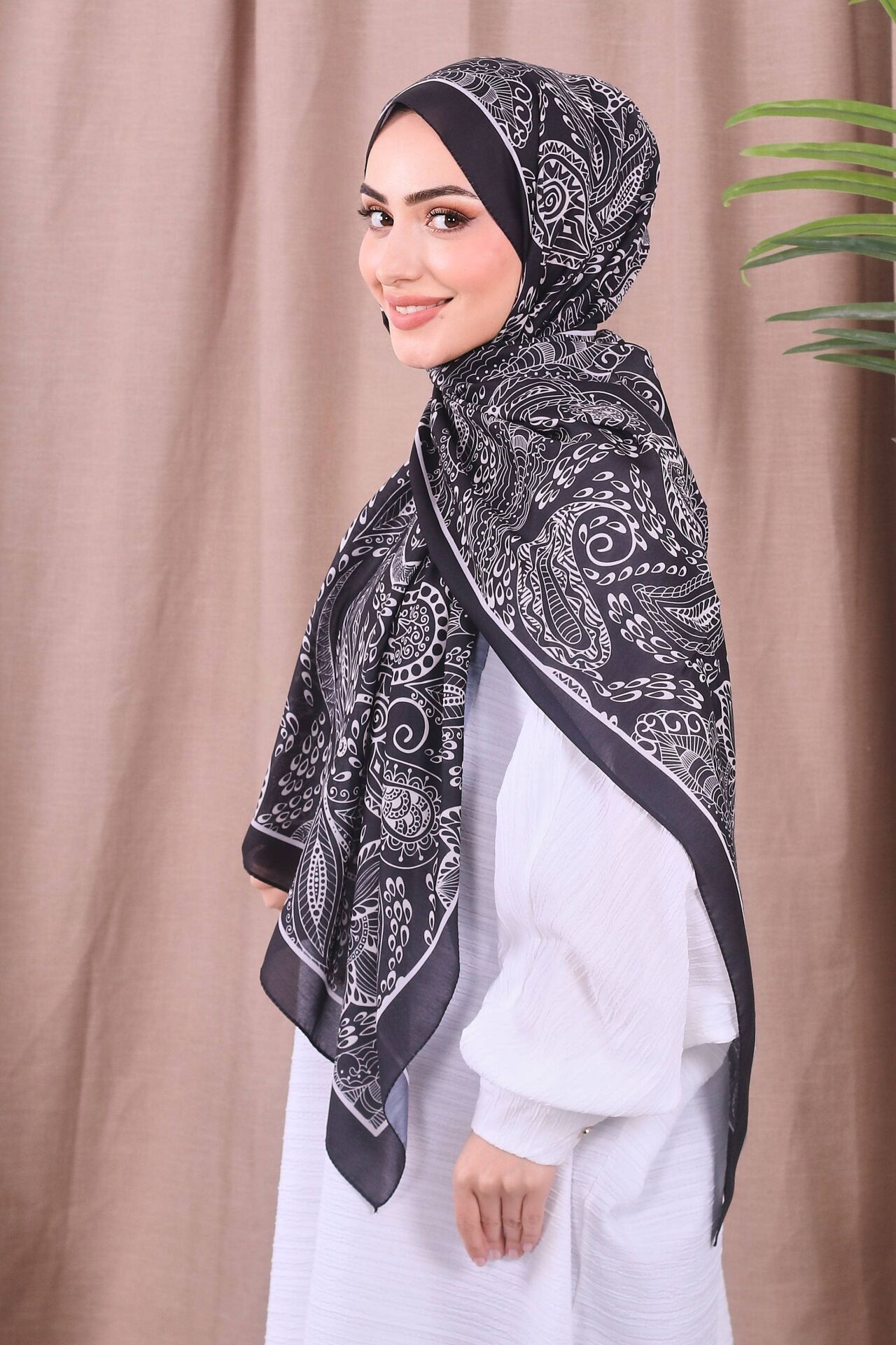 Etnik Desen Retro Soft Şal