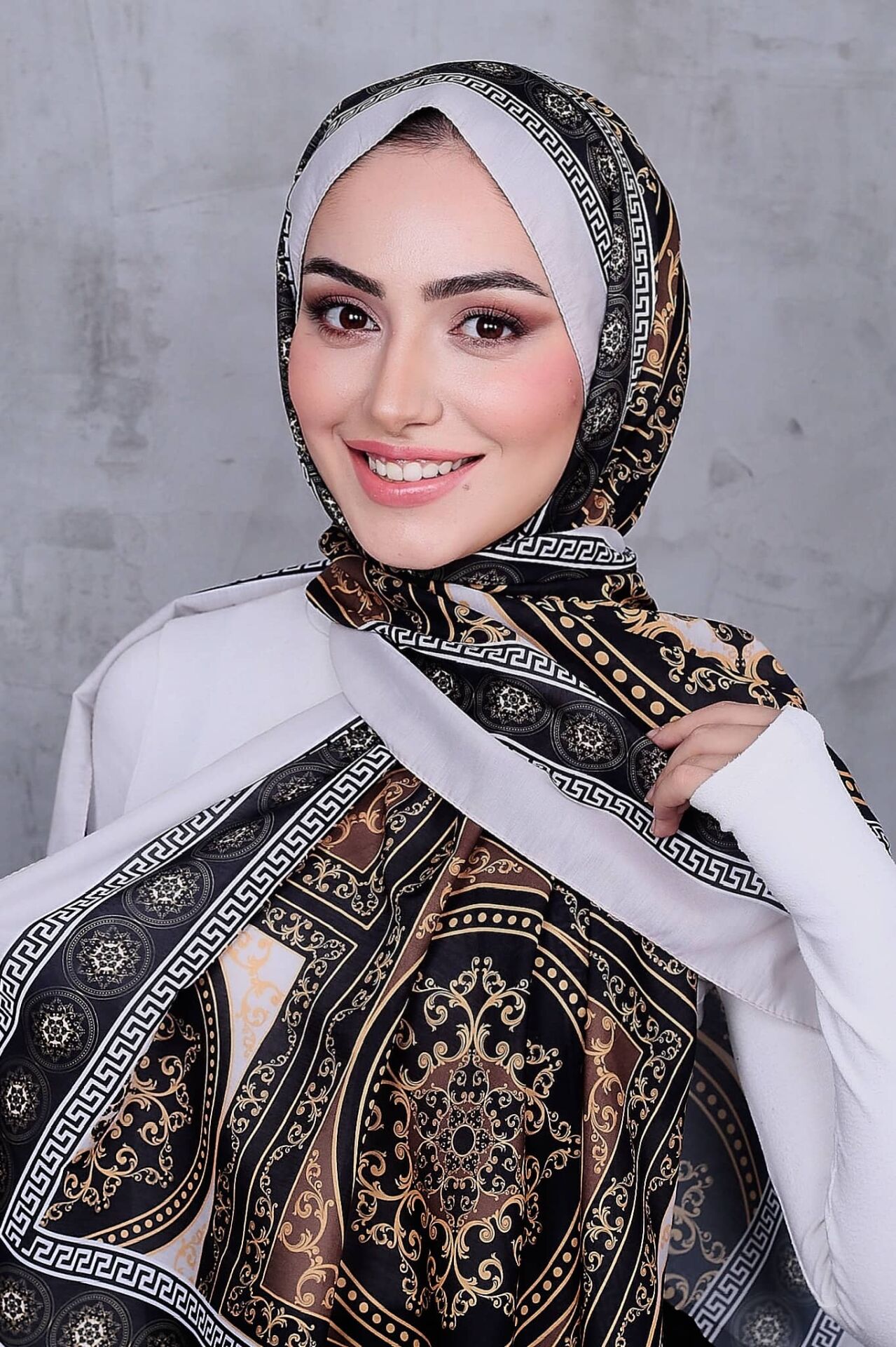 Etnik Desen Retro Soft Şal