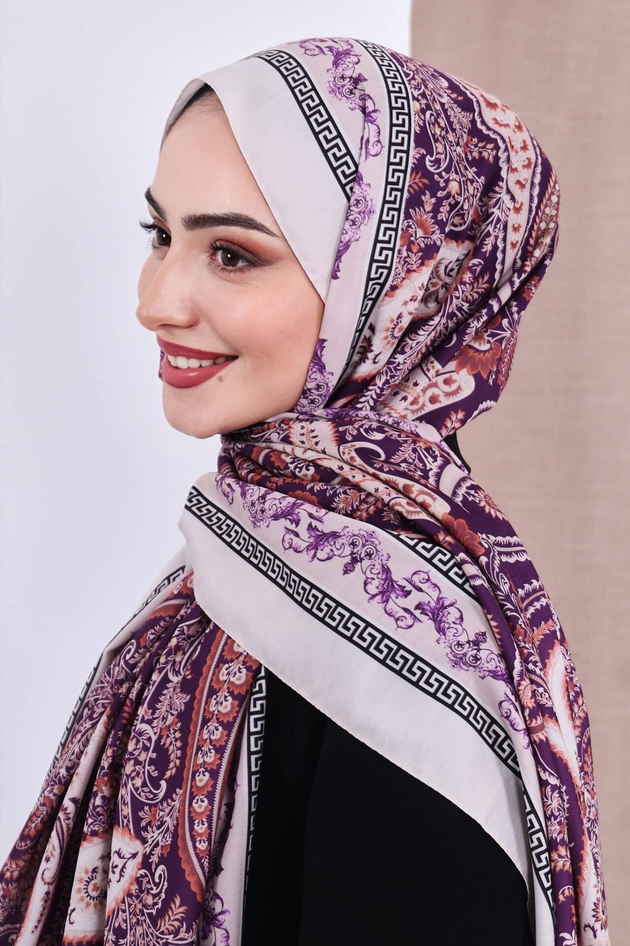 Etnik Desen Retro Soft Şal