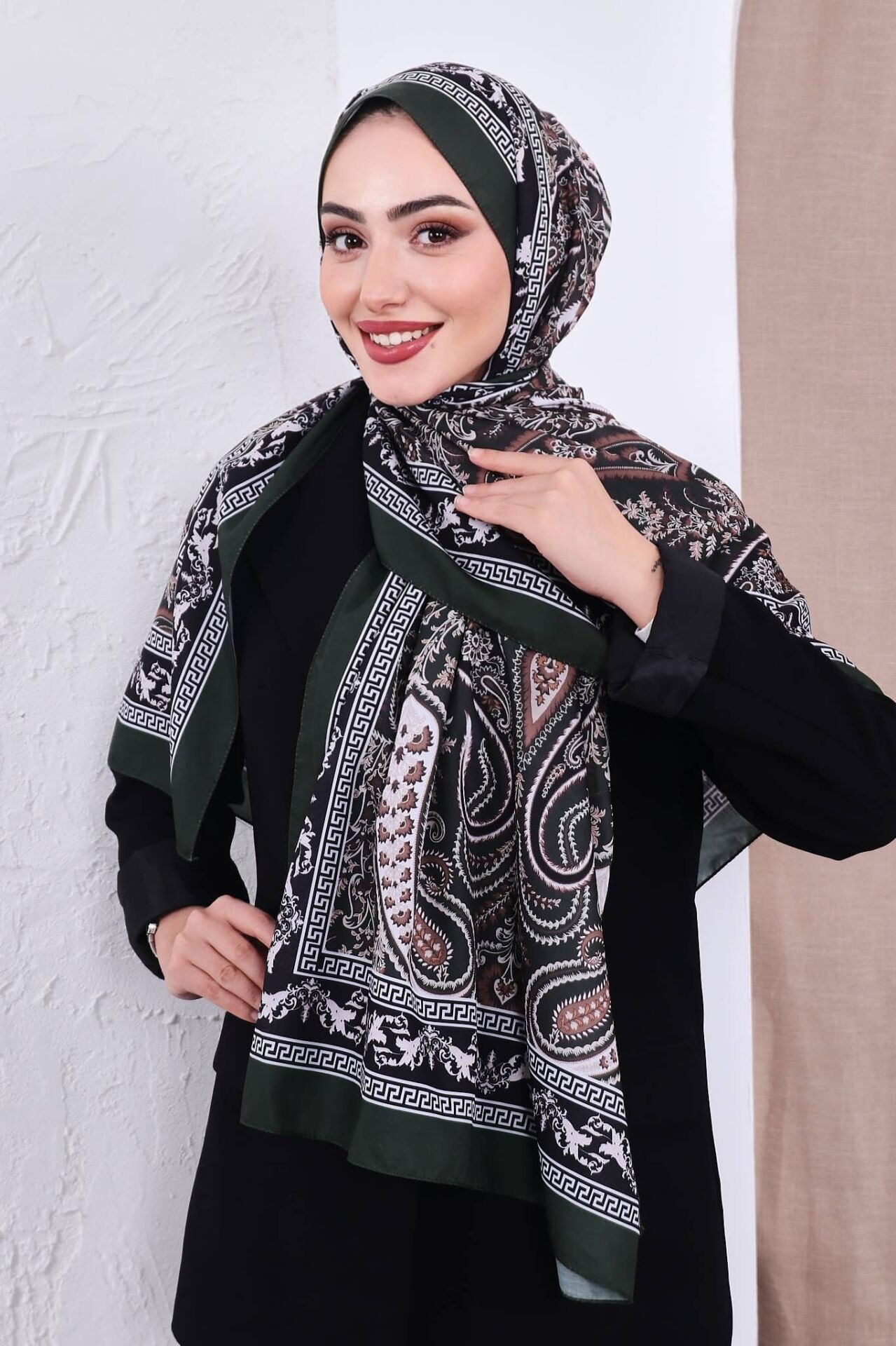 Etnik Desen Retro Soft Şal