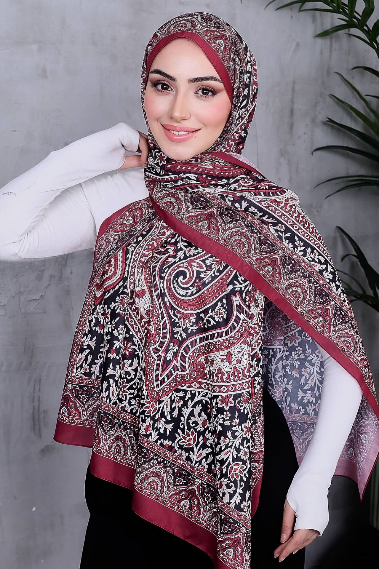 Etnik Desen Retro Soft Şal