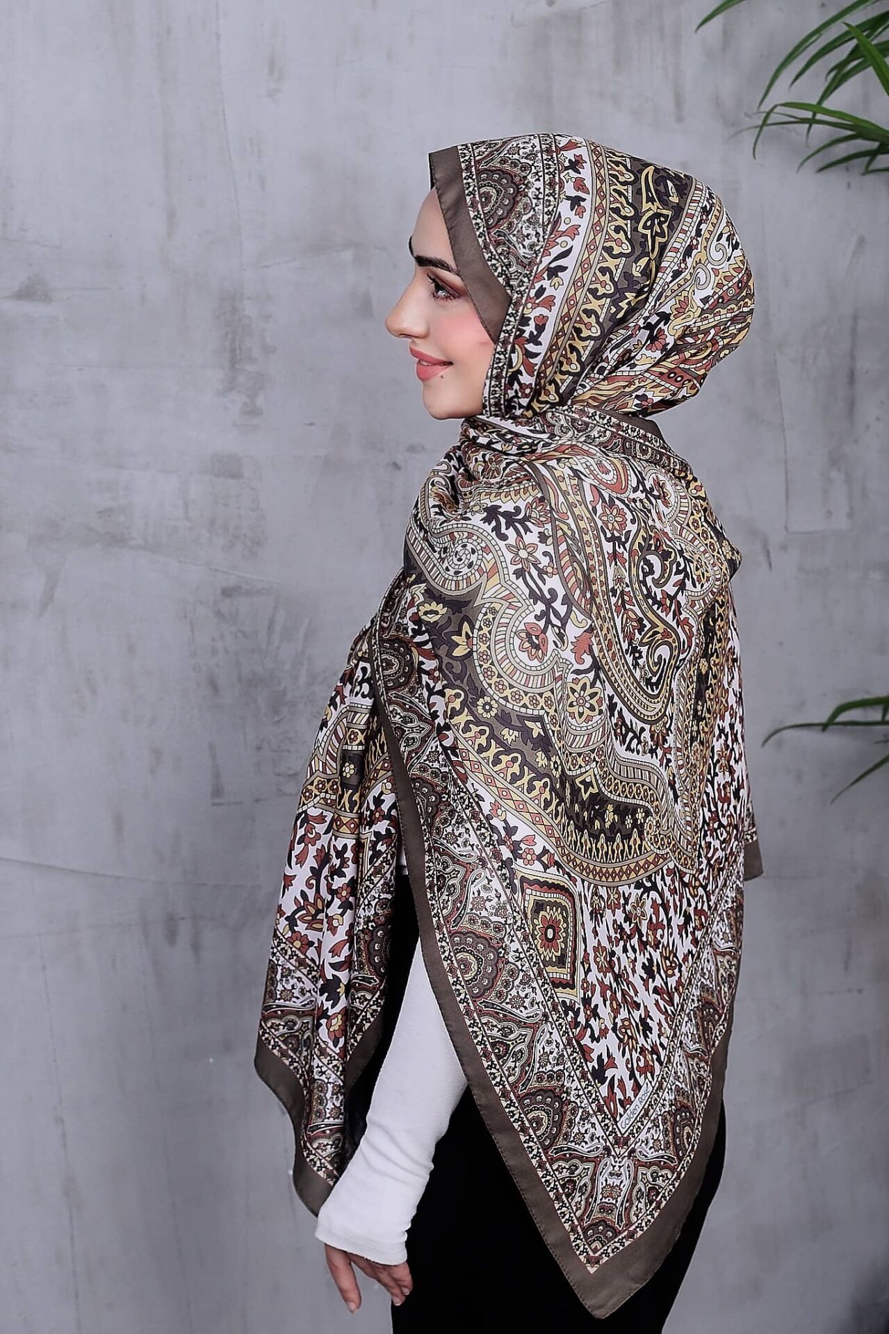 Etnik Desen Retro Soft Şal