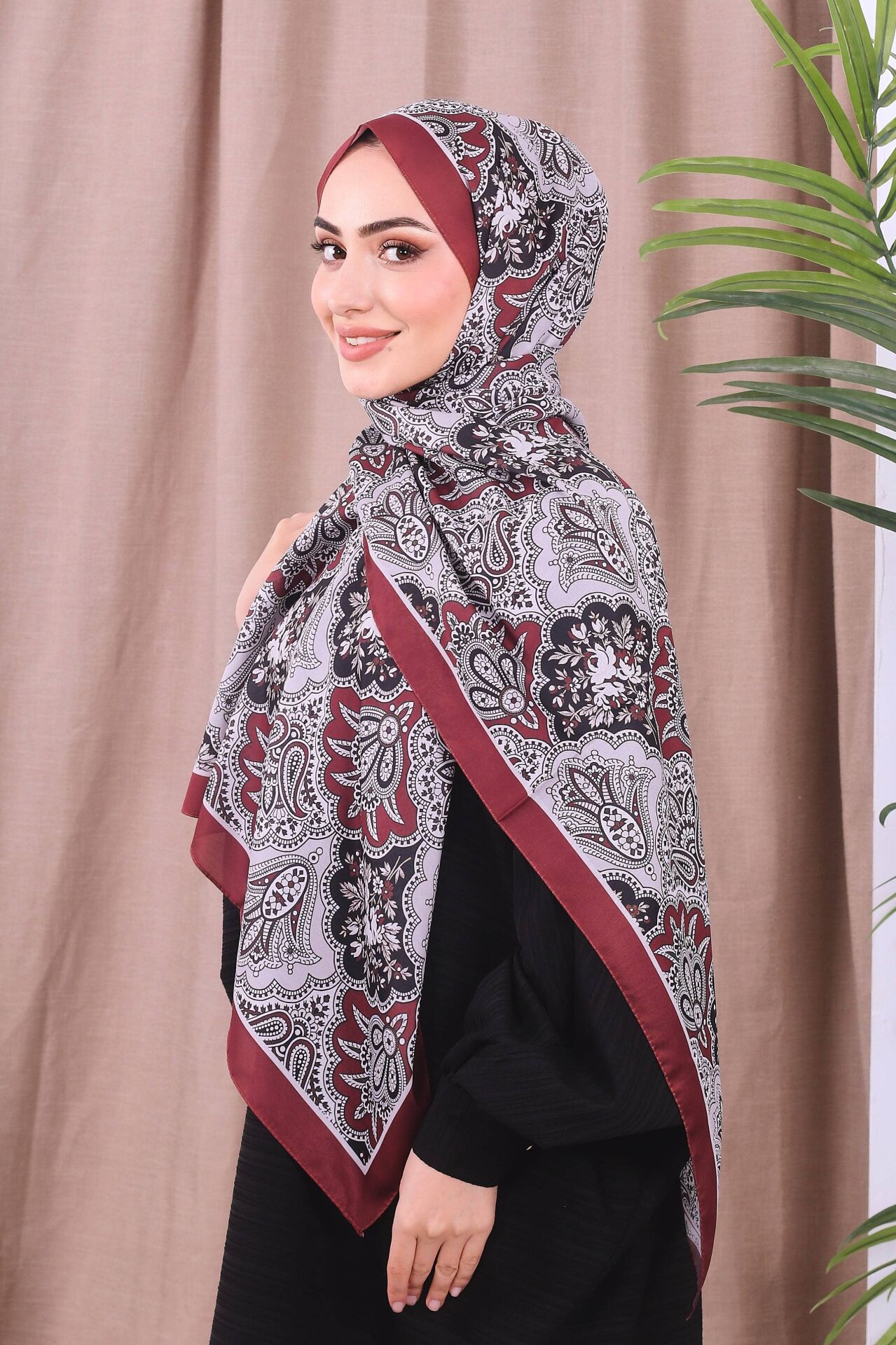 Etnik Desen Retro Soft Şal