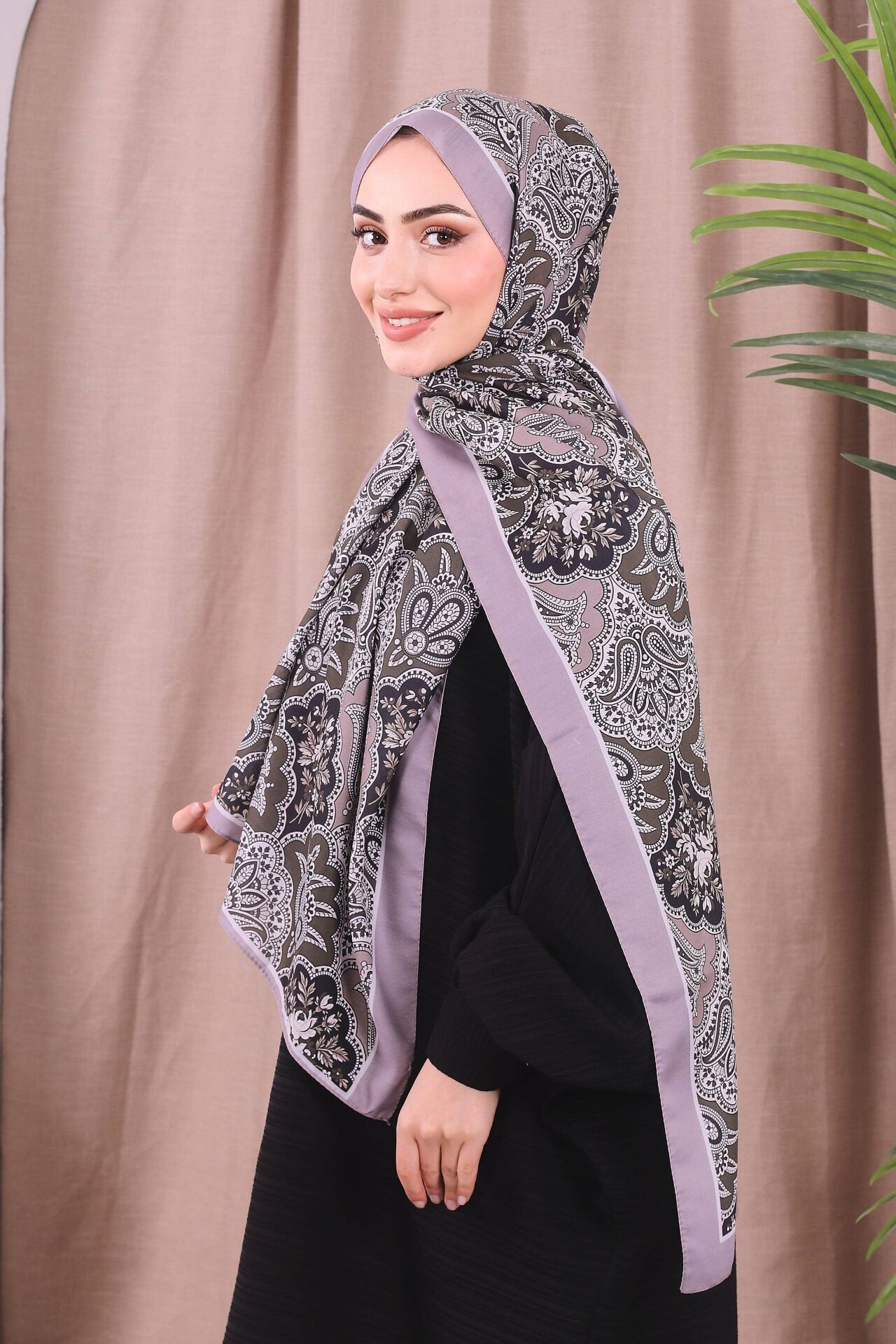 Etnik Desen Retro Soft Şal