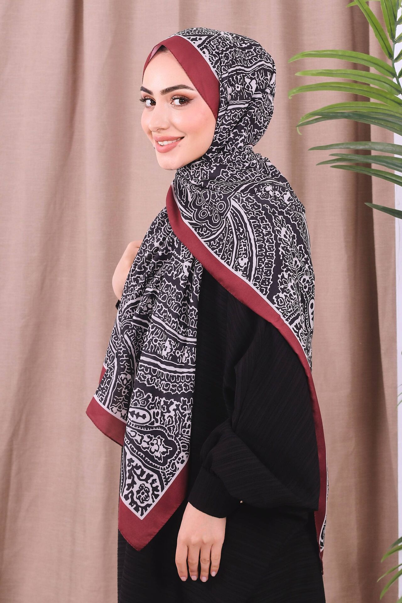 Etnik Desen Retro Soft Şal