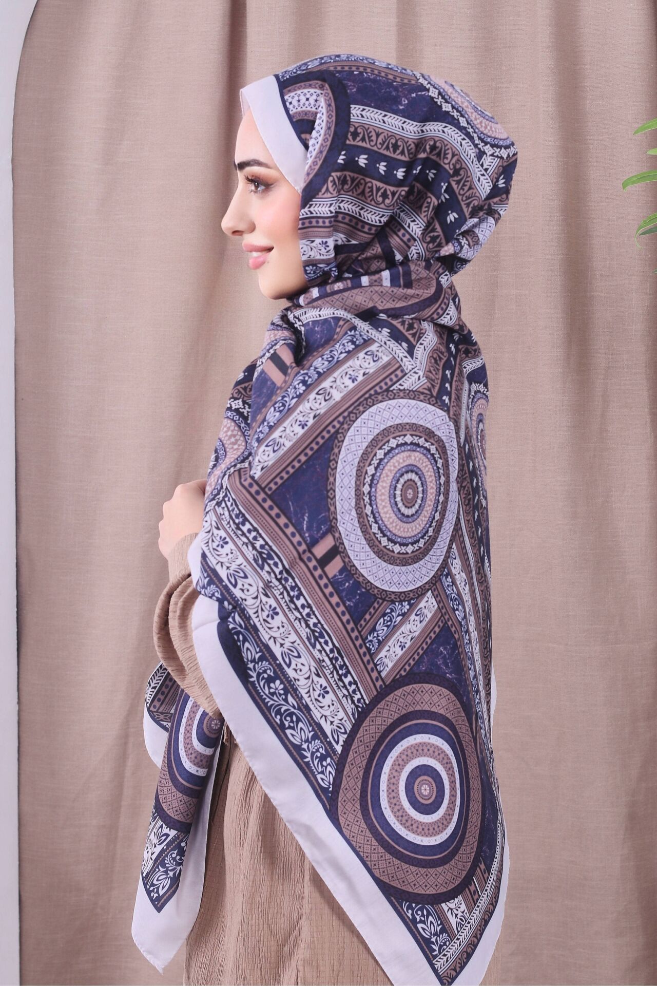 Etnik Desen Retro Soft Şal