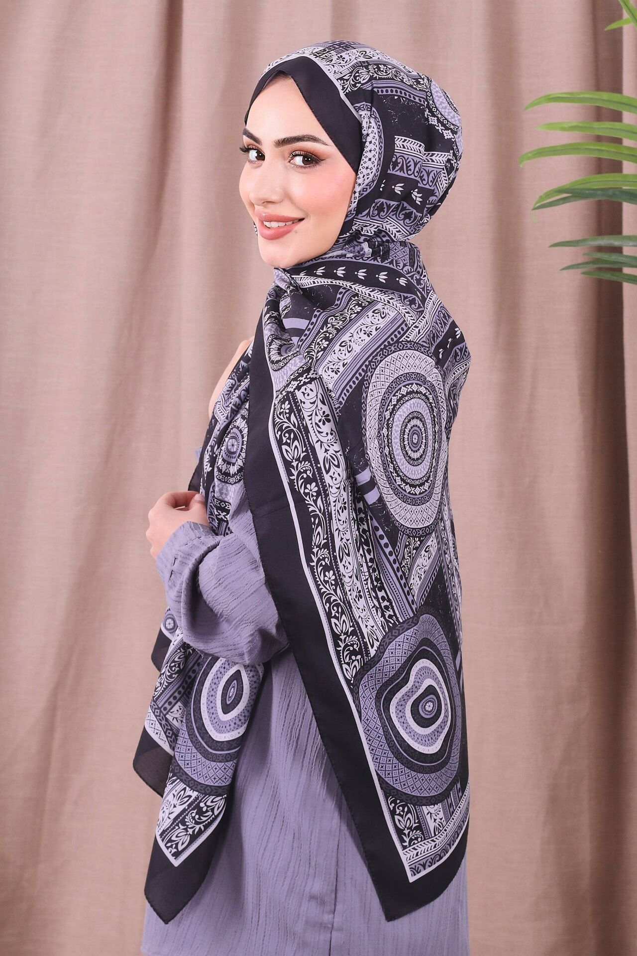 Etnik Desen Retro Soft Şal