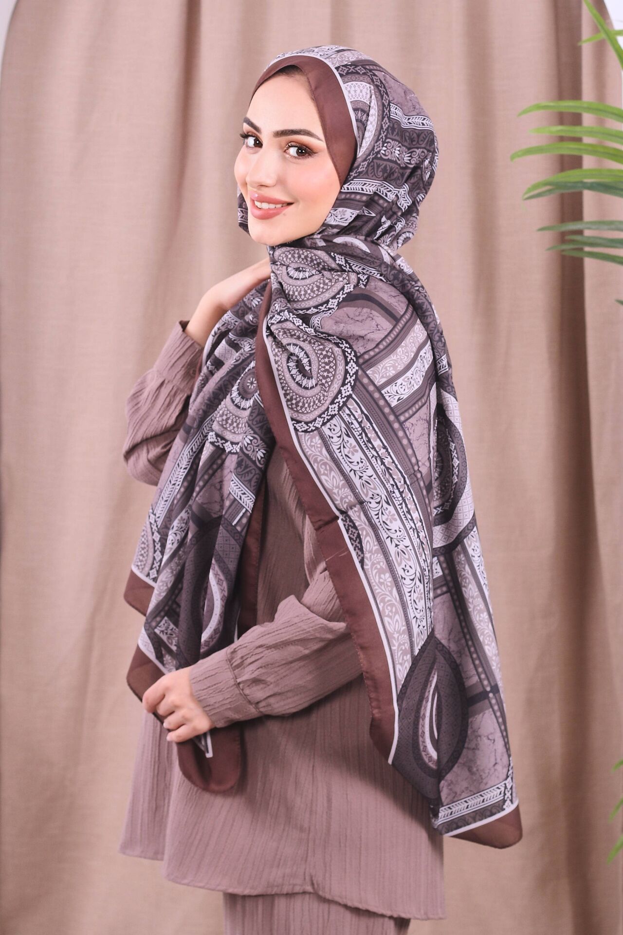 Etnik Desen Retro Soft Şal