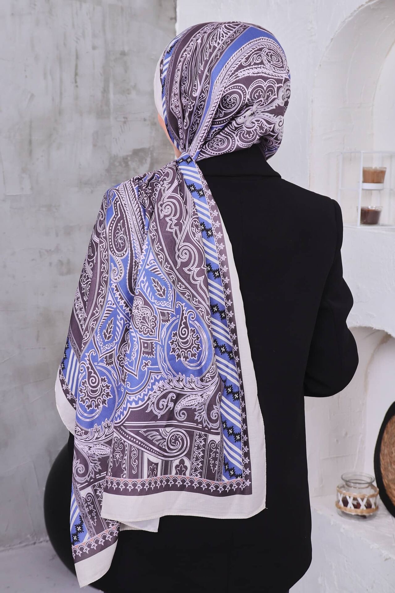 Etnik Desen Retro Soft Şal