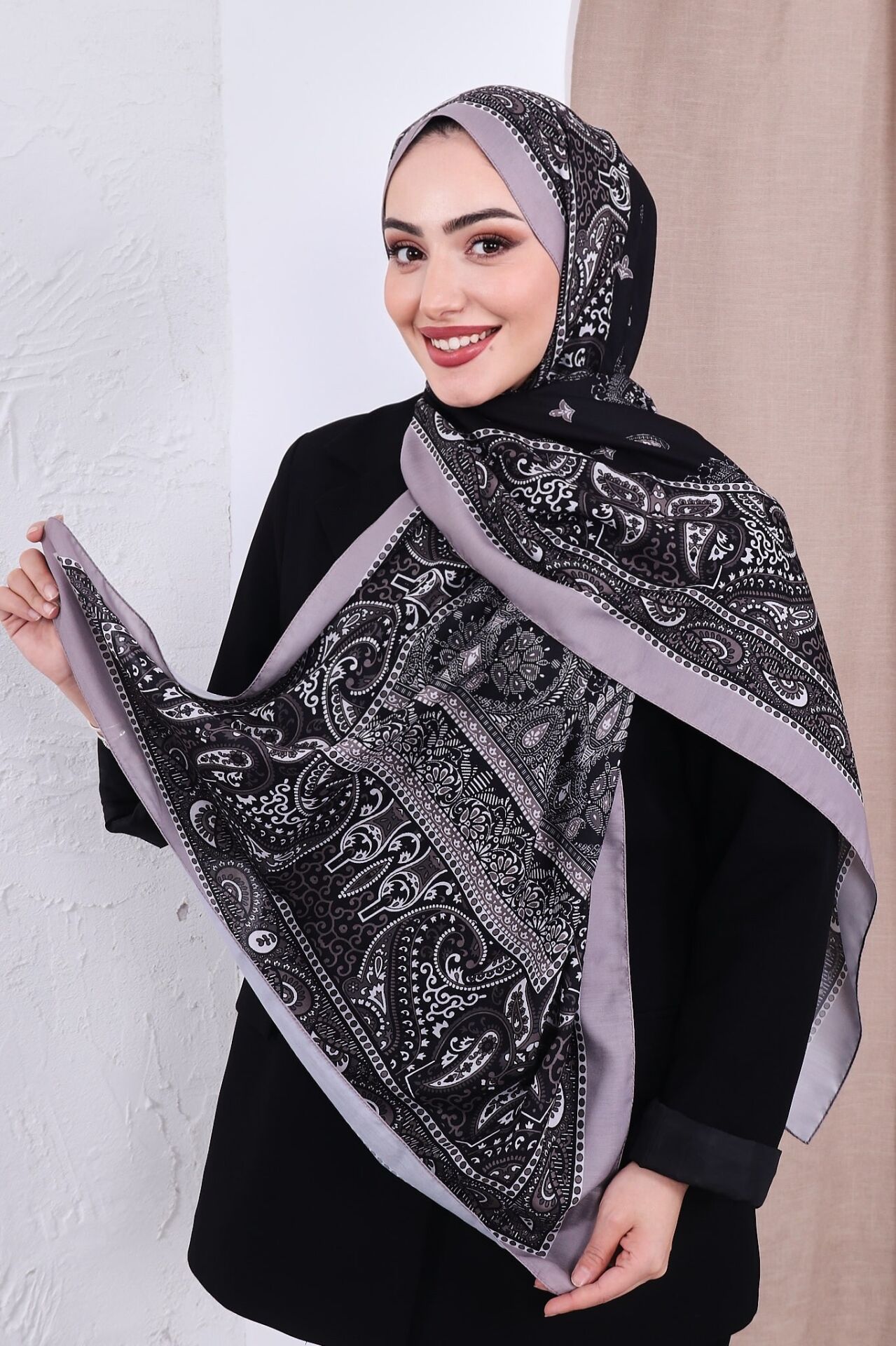 Etnik Desen Retro Soft Şal