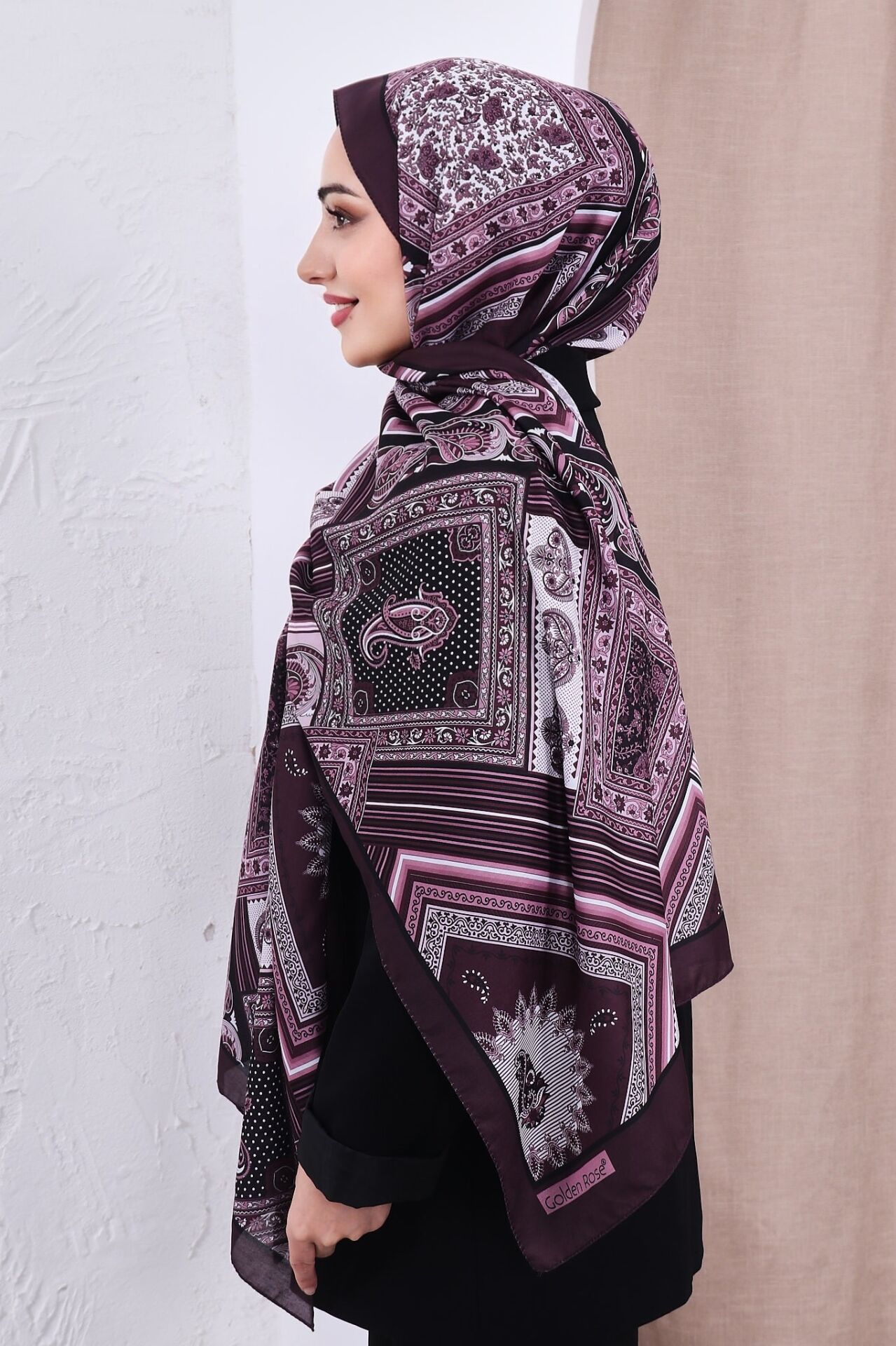 Etnik Desen Retro Soft Şal