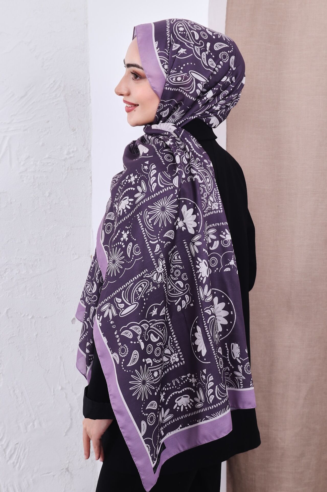 Etnik Desen Retro Soft Şal