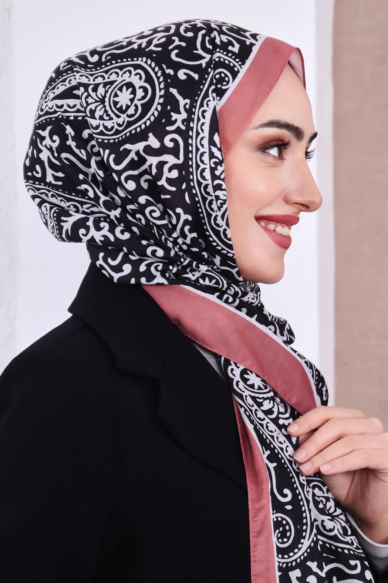 Etnik Desen Retro Soft Şal