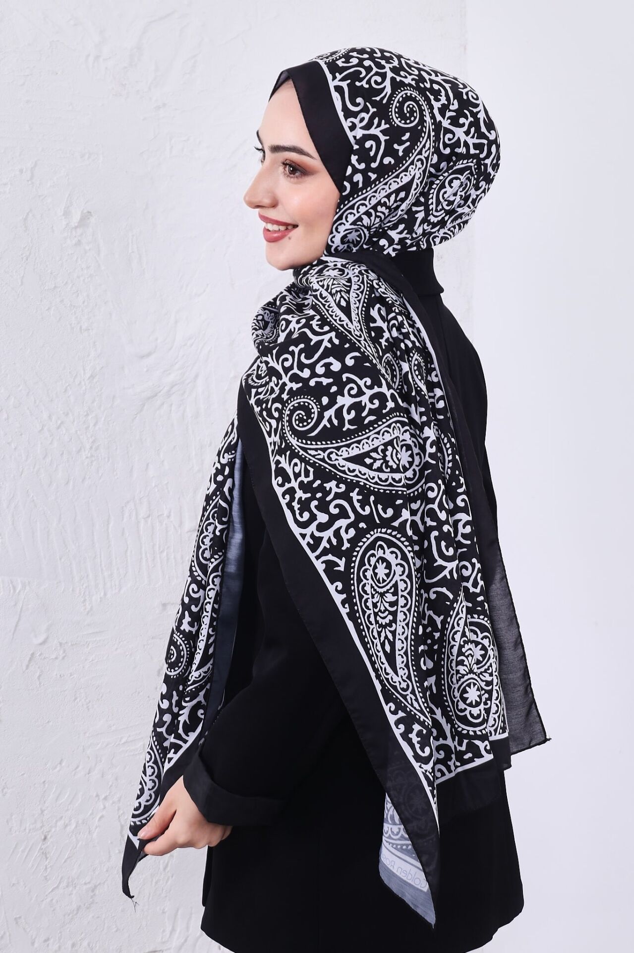 Etnik Desen Retro Soft Şal