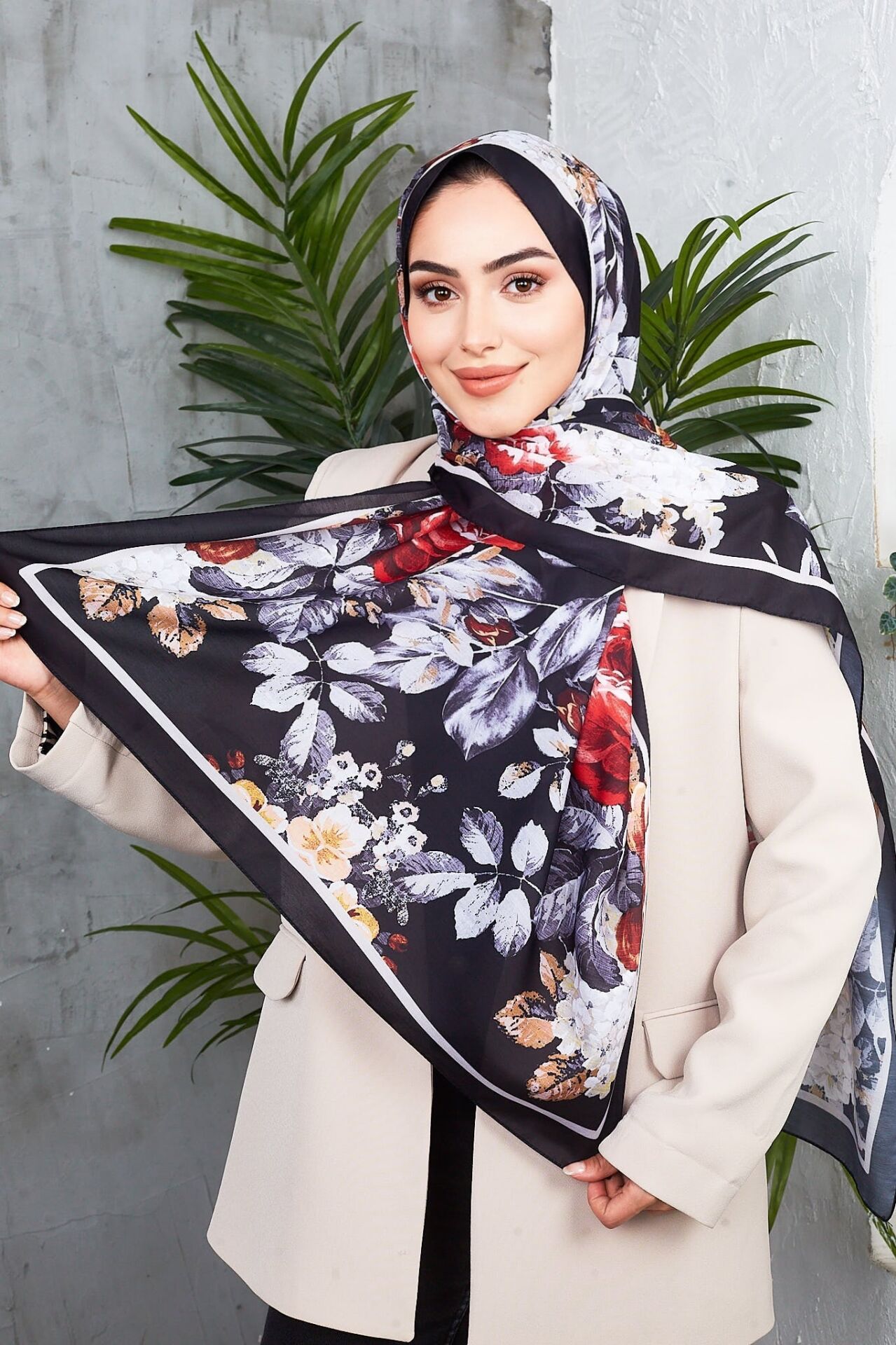 Daisy Soft Çiçek Desenli Şal