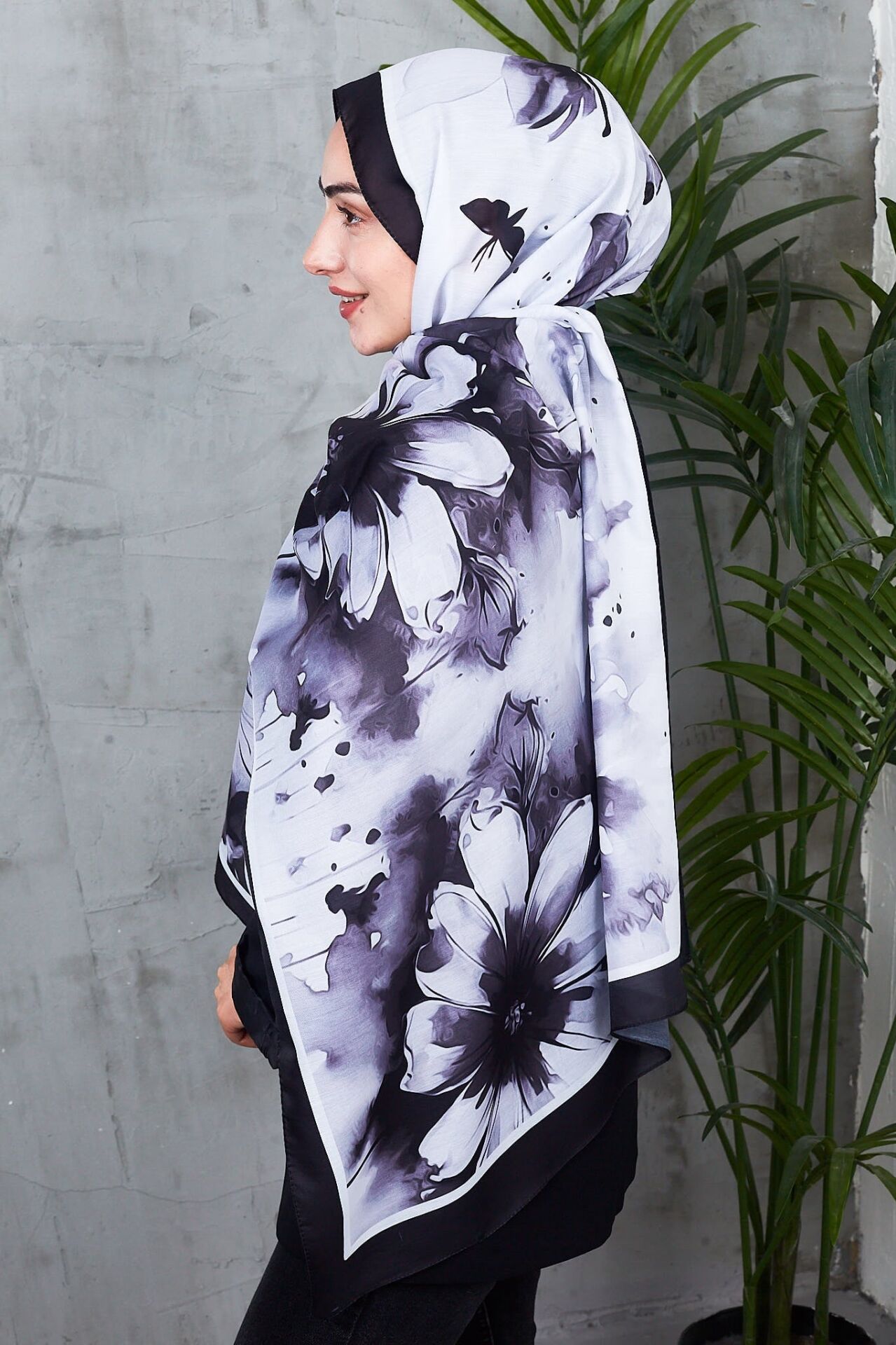Daisy Soft Çiçek Desenli Şal