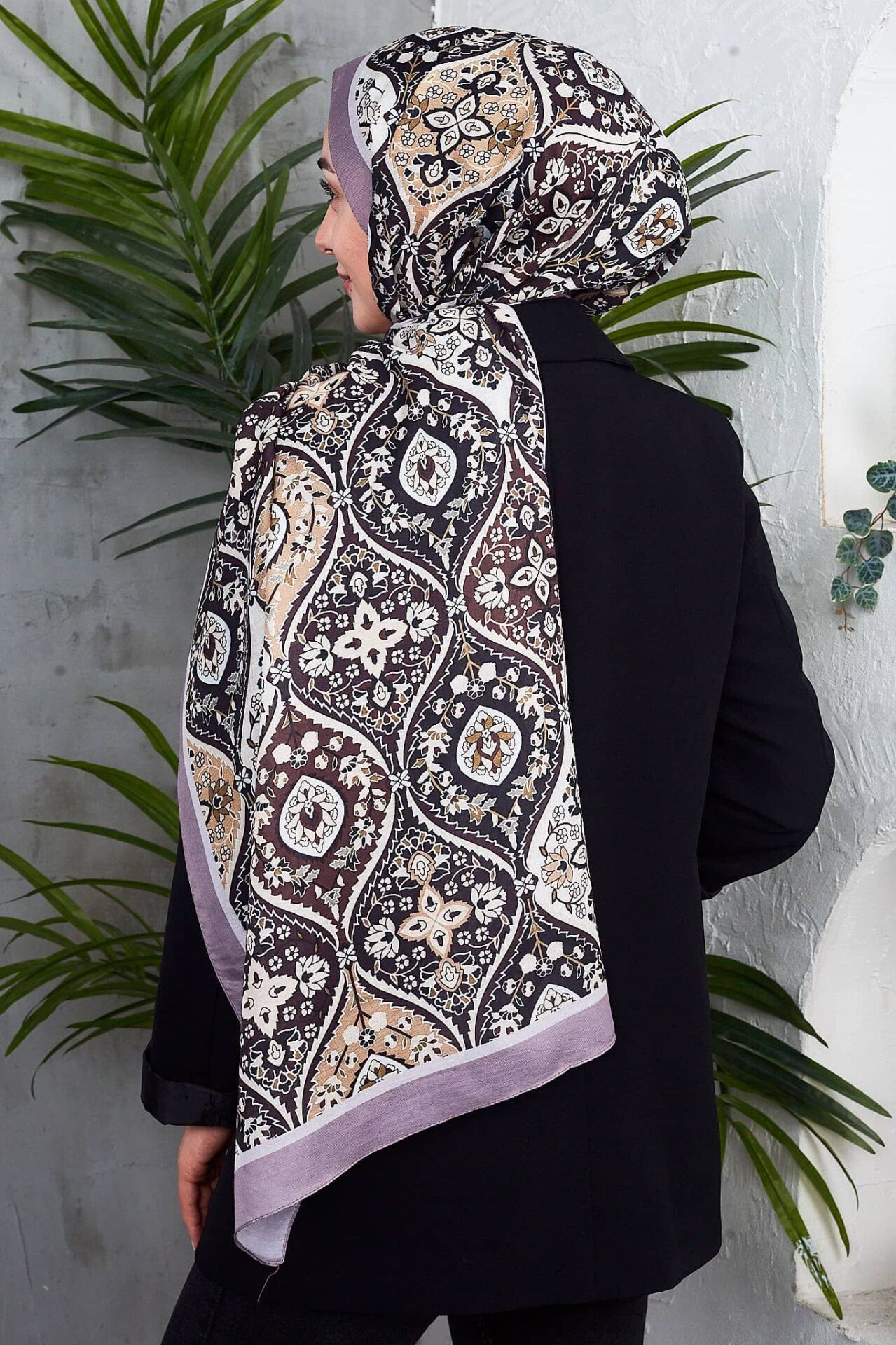 Etnik Desen Retro Soft Şal