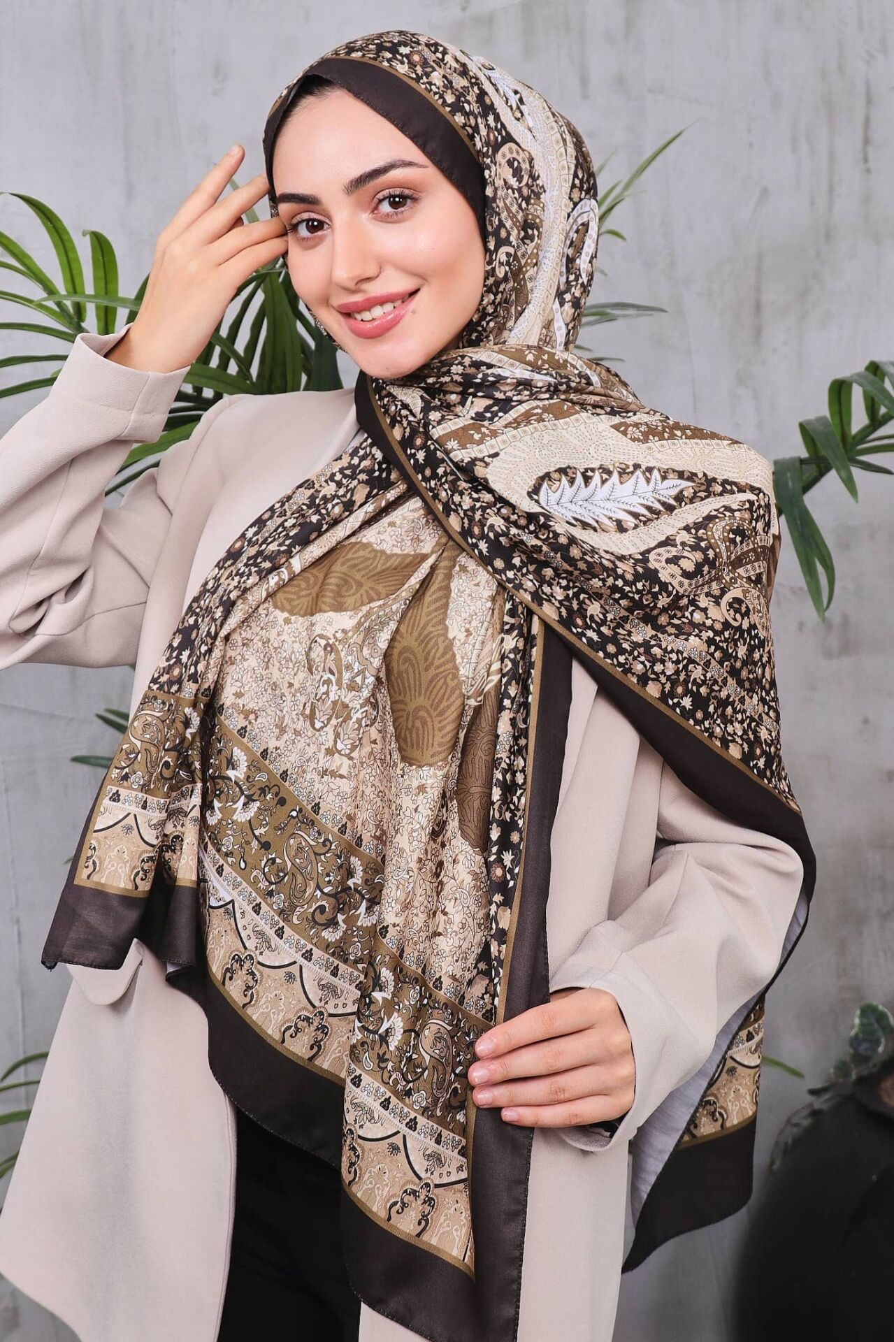Etnik Desen Retro Soft Şal