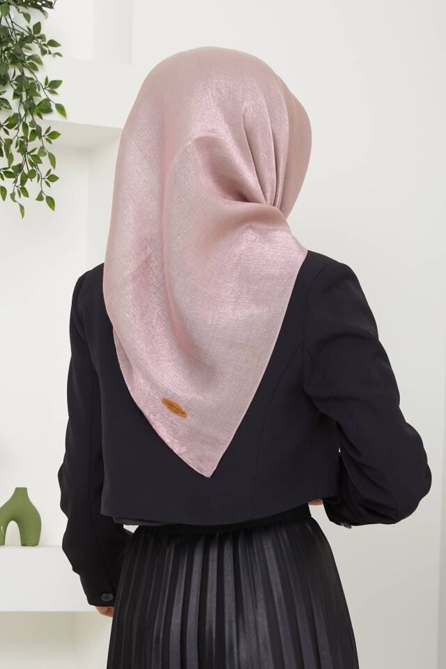 Mina Parlak Abiye Eşarp PEMBE