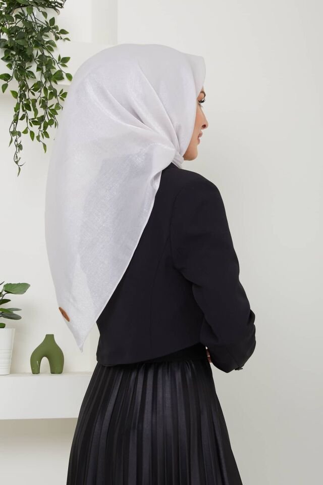 Mina Parlak Abiye Eşarp GRİ