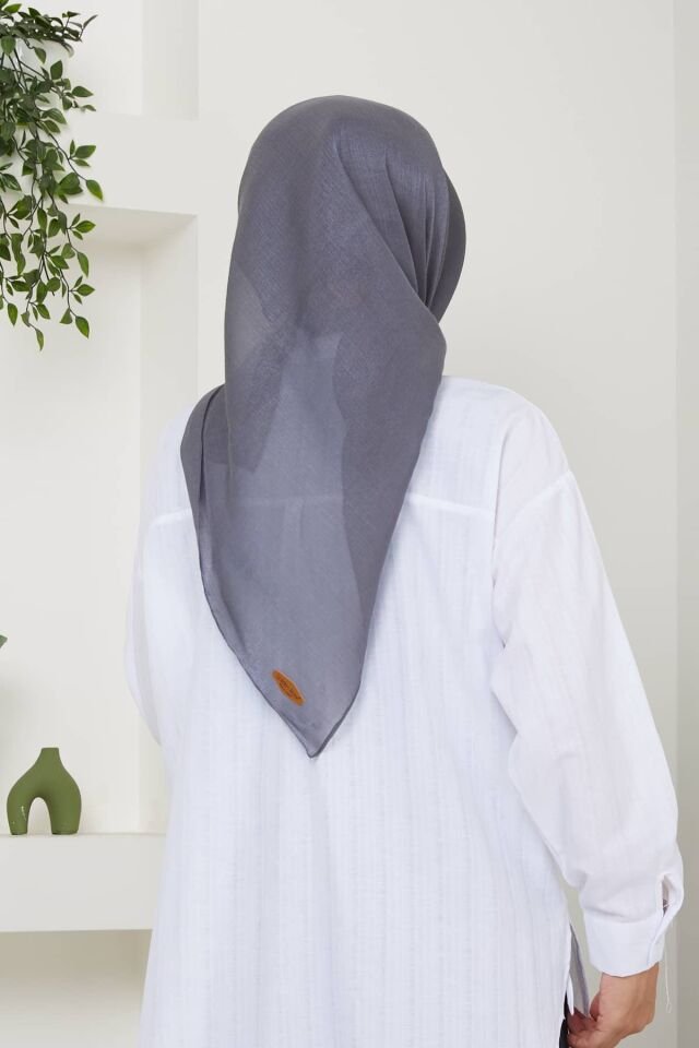 Mina Parlak Abiye Eşarp FÜME