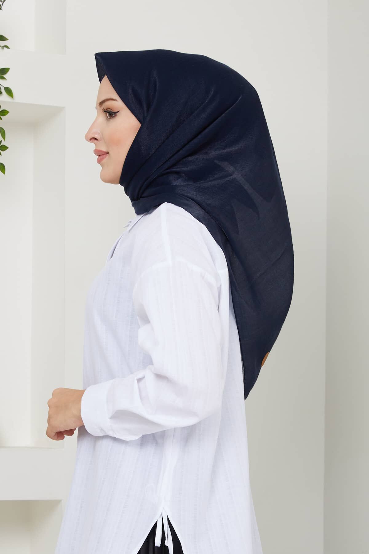 Mina Parlak Abiye Eşarp LACİVERT