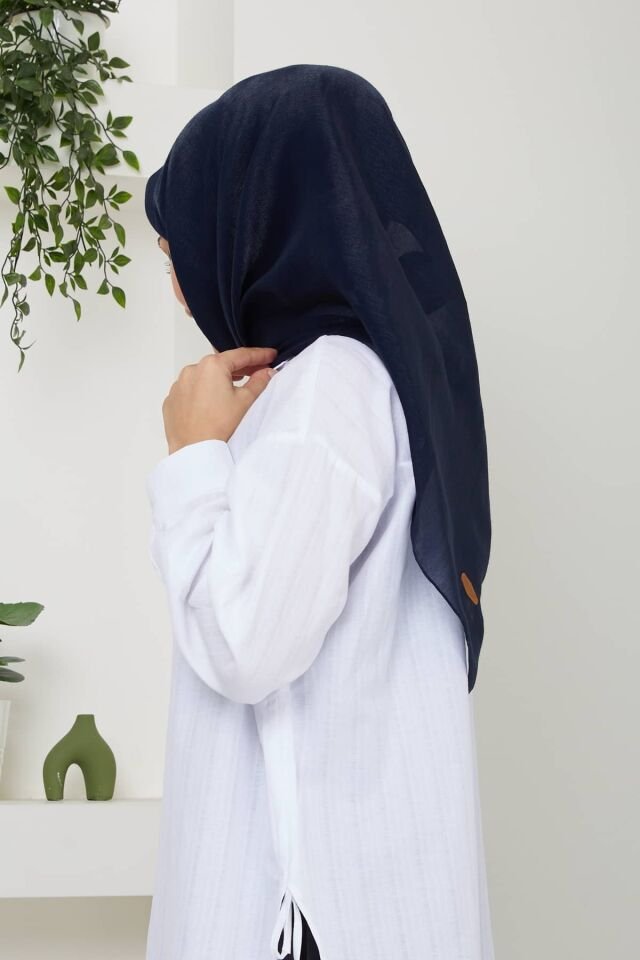 Mina Parlak Abiye Eşarp LACİVERT