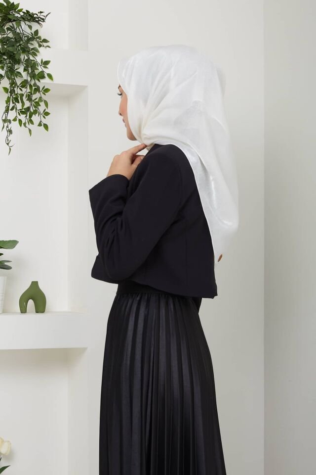 Mina Parlak Abiye Eşarp EKRU