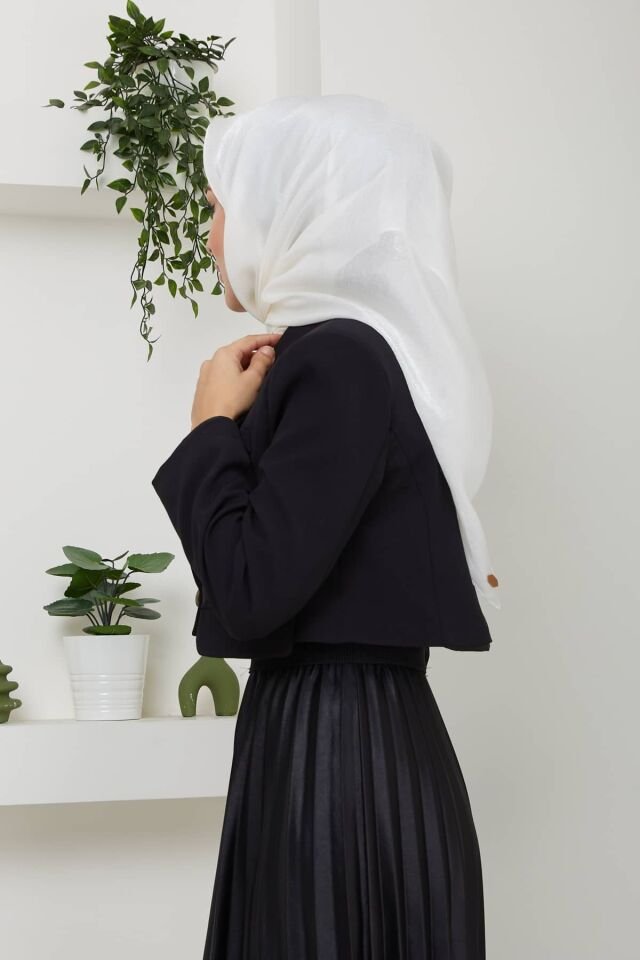 Mina Parlak Abiye Eşarp EKRU